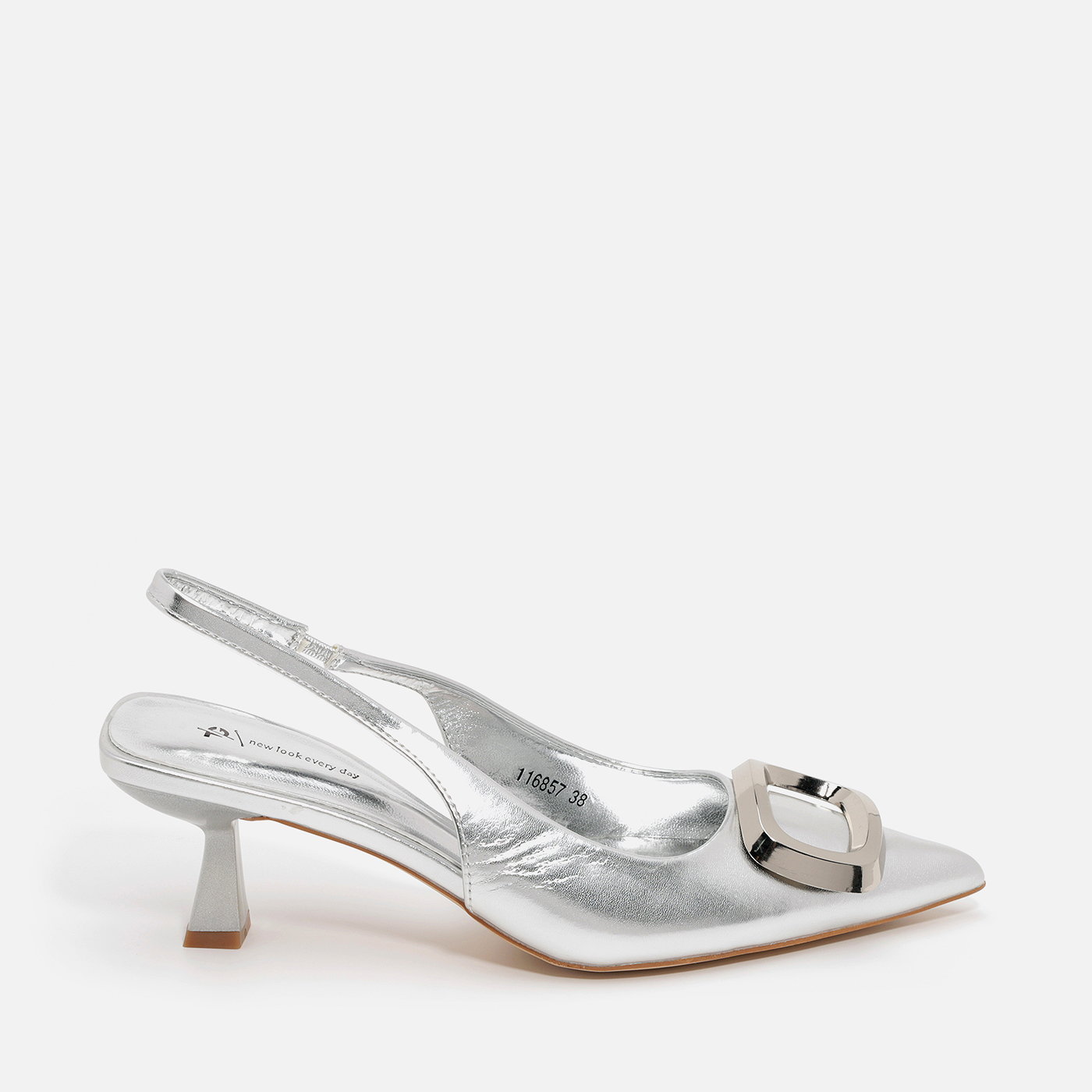 נעל עקב כסף 39