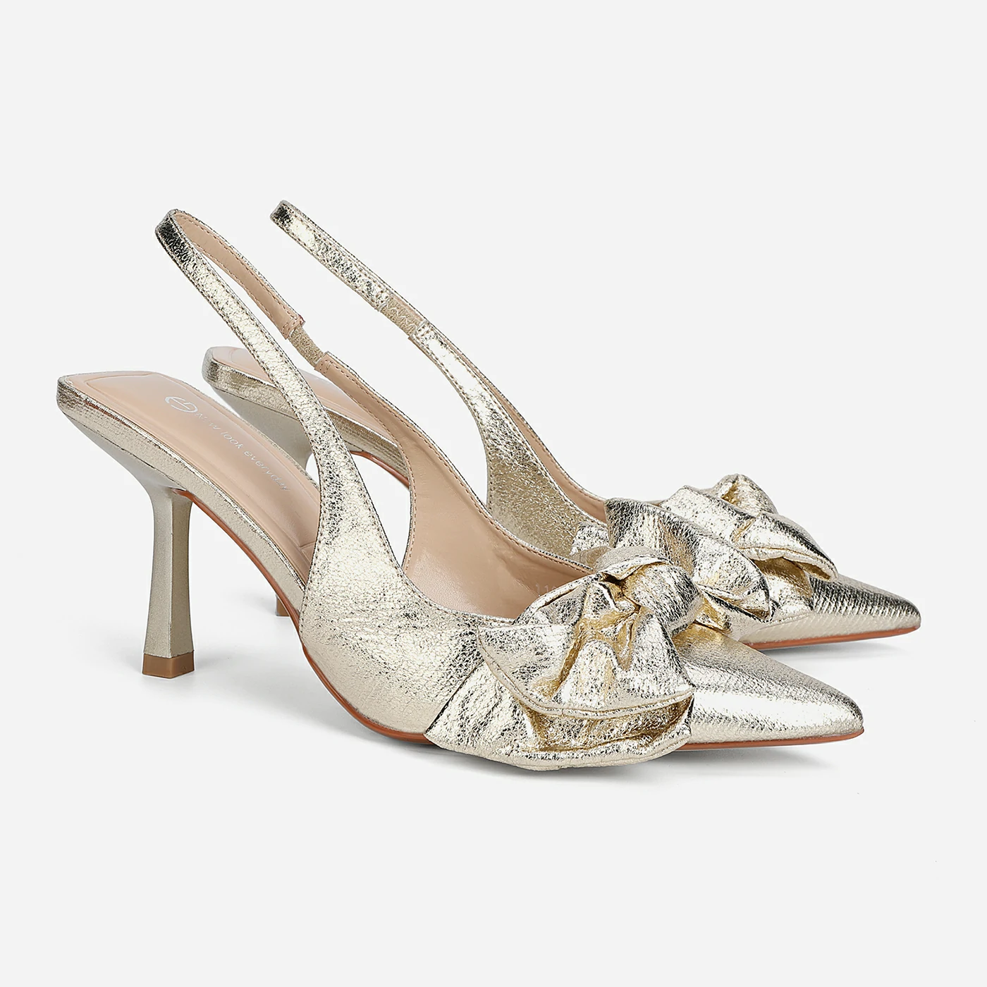 נעל עקב זהב 40