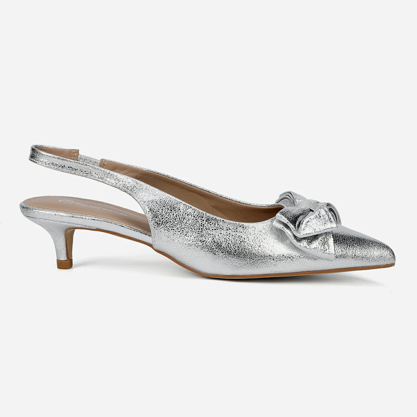 נעל עקב כסף 39