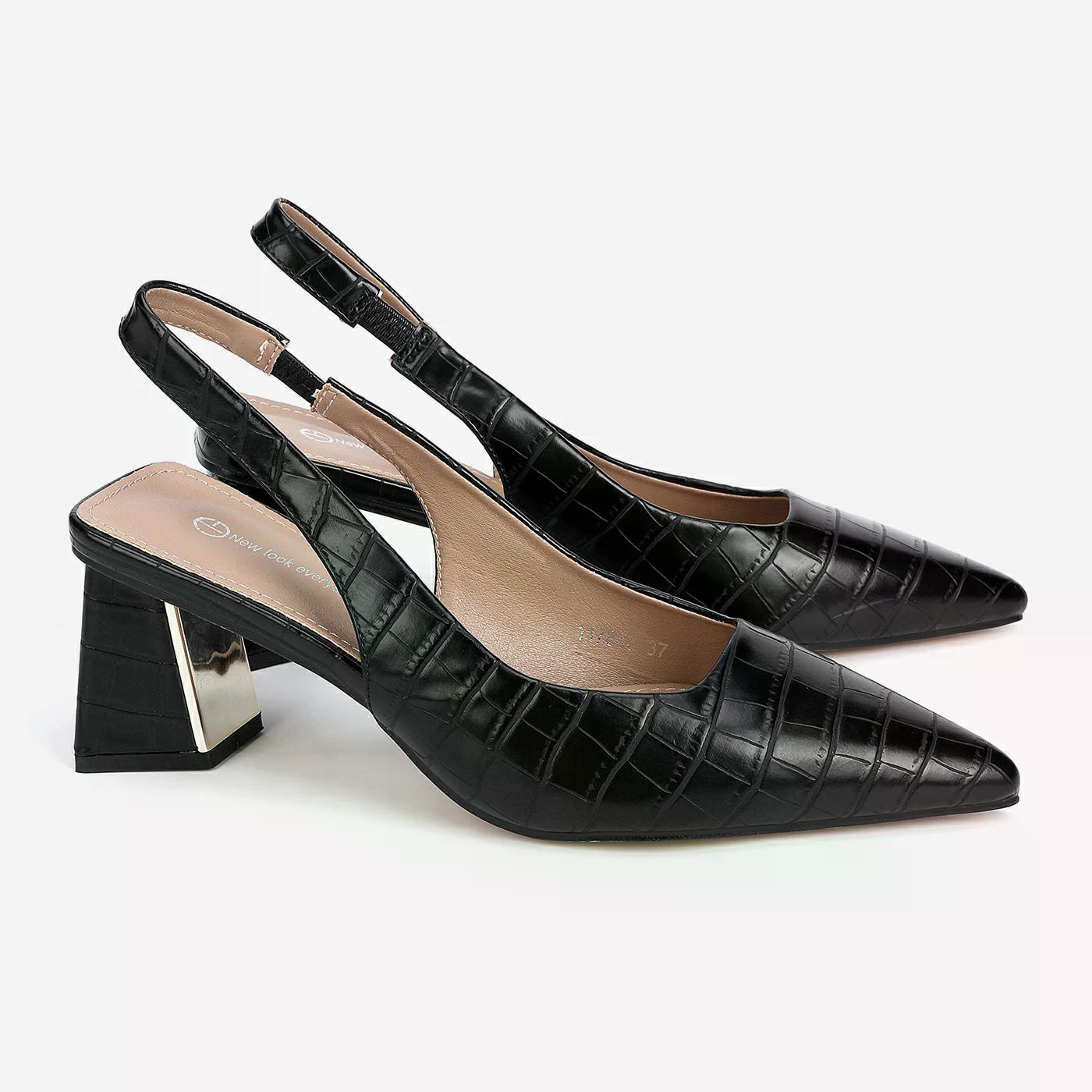 נעל עקב שחור 37