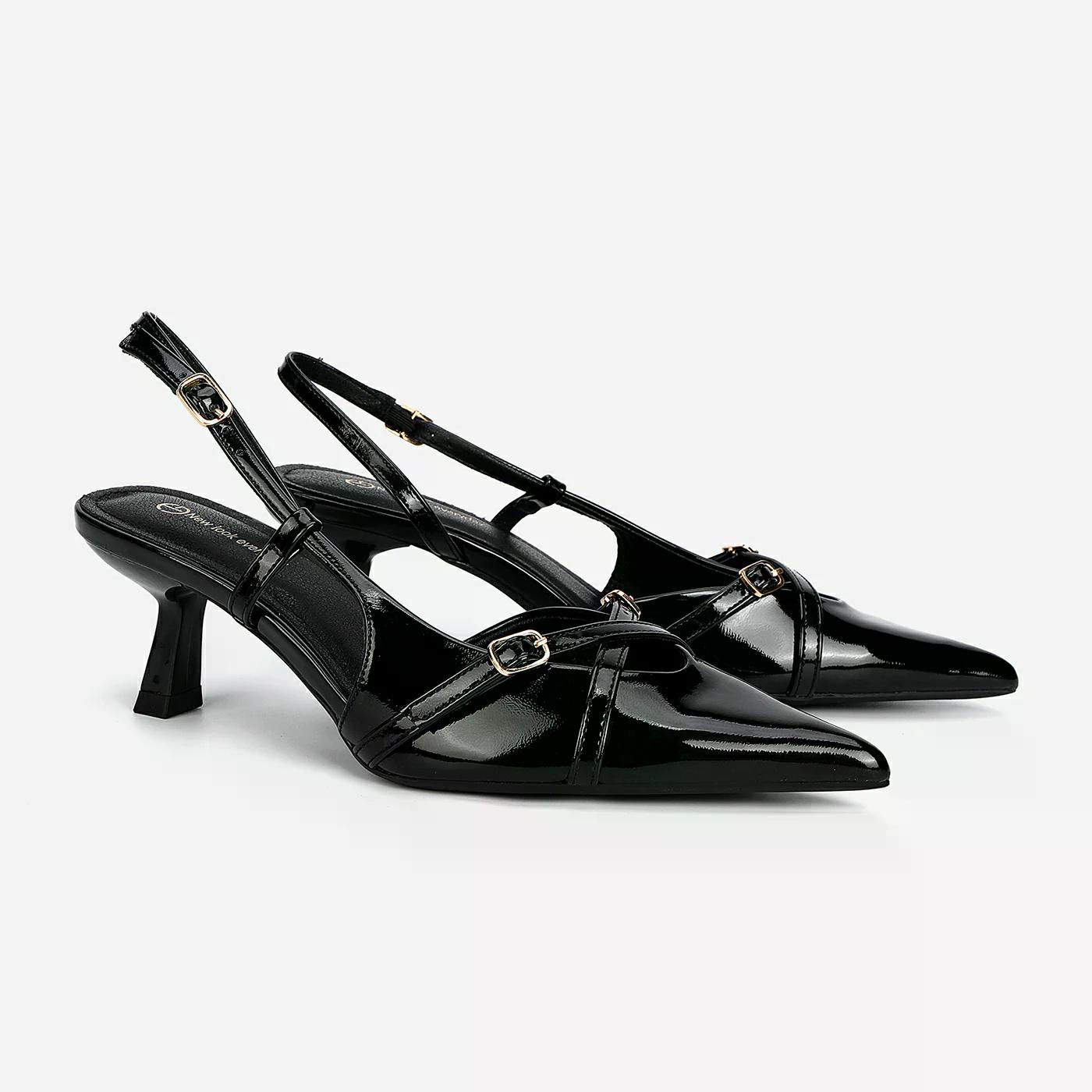 נעל עקב שחור 37