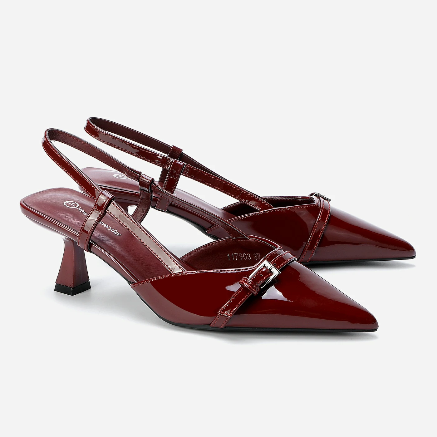 נעל עקב בורדו 37