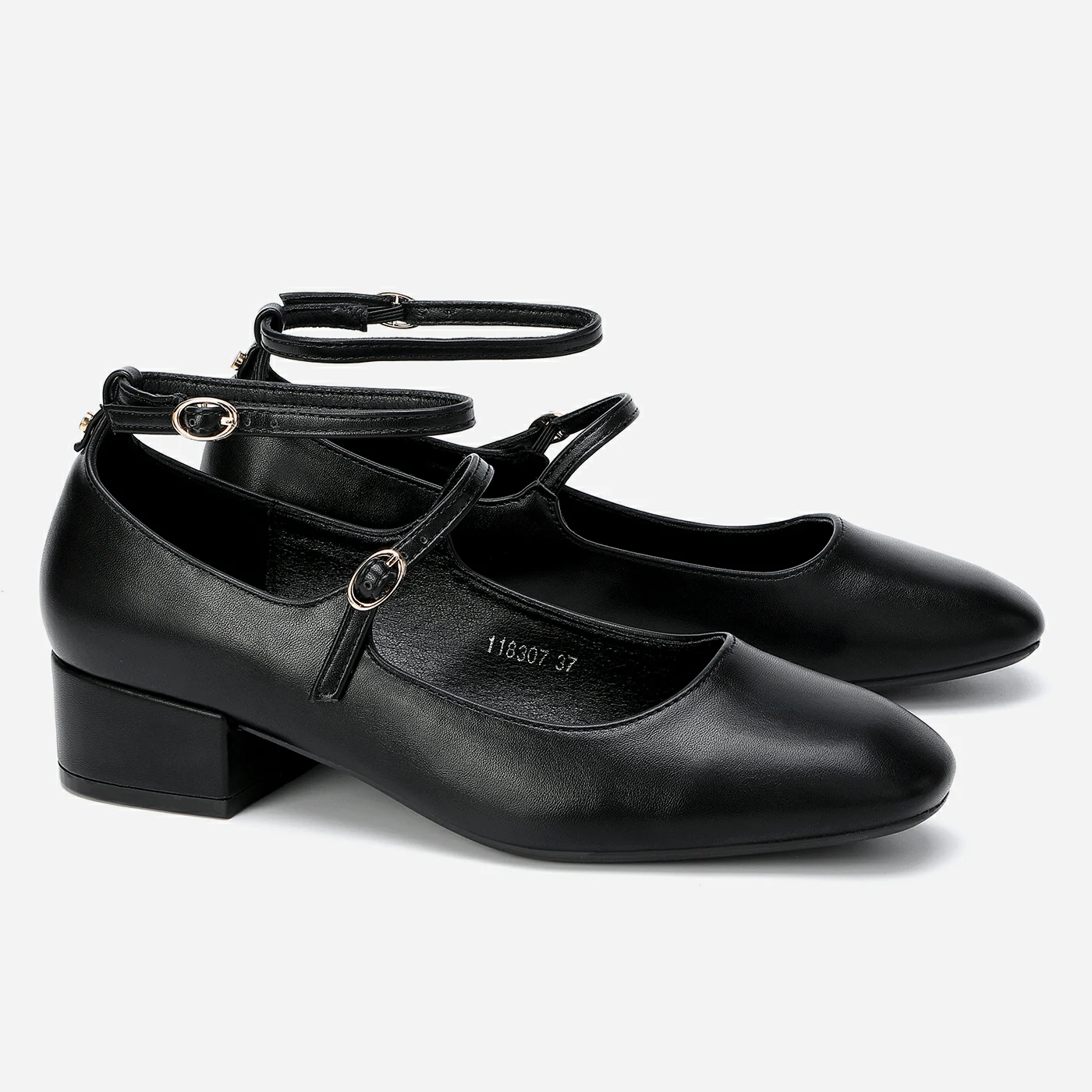 נעל עקב שחור 36