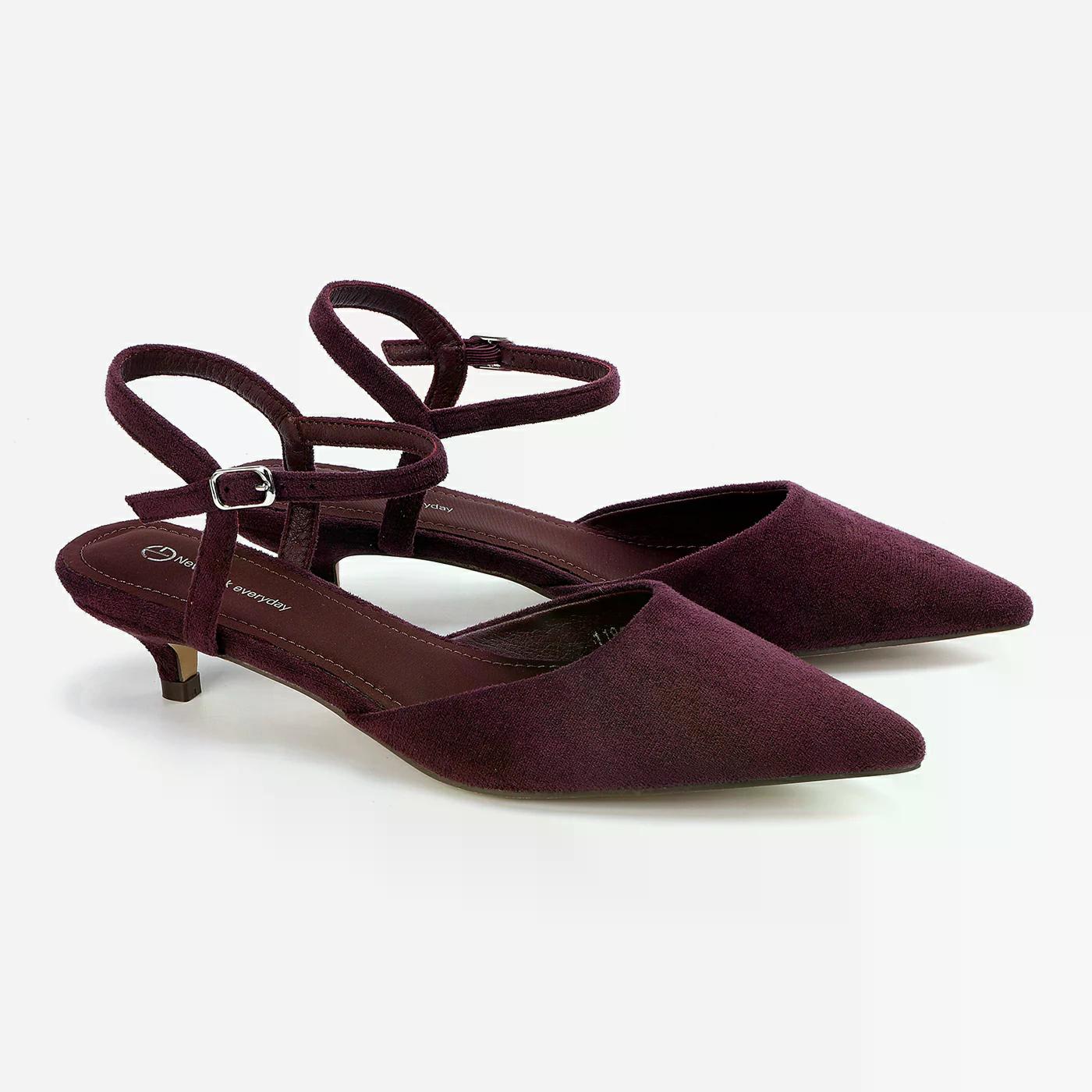 נעל עקב בורדו 38