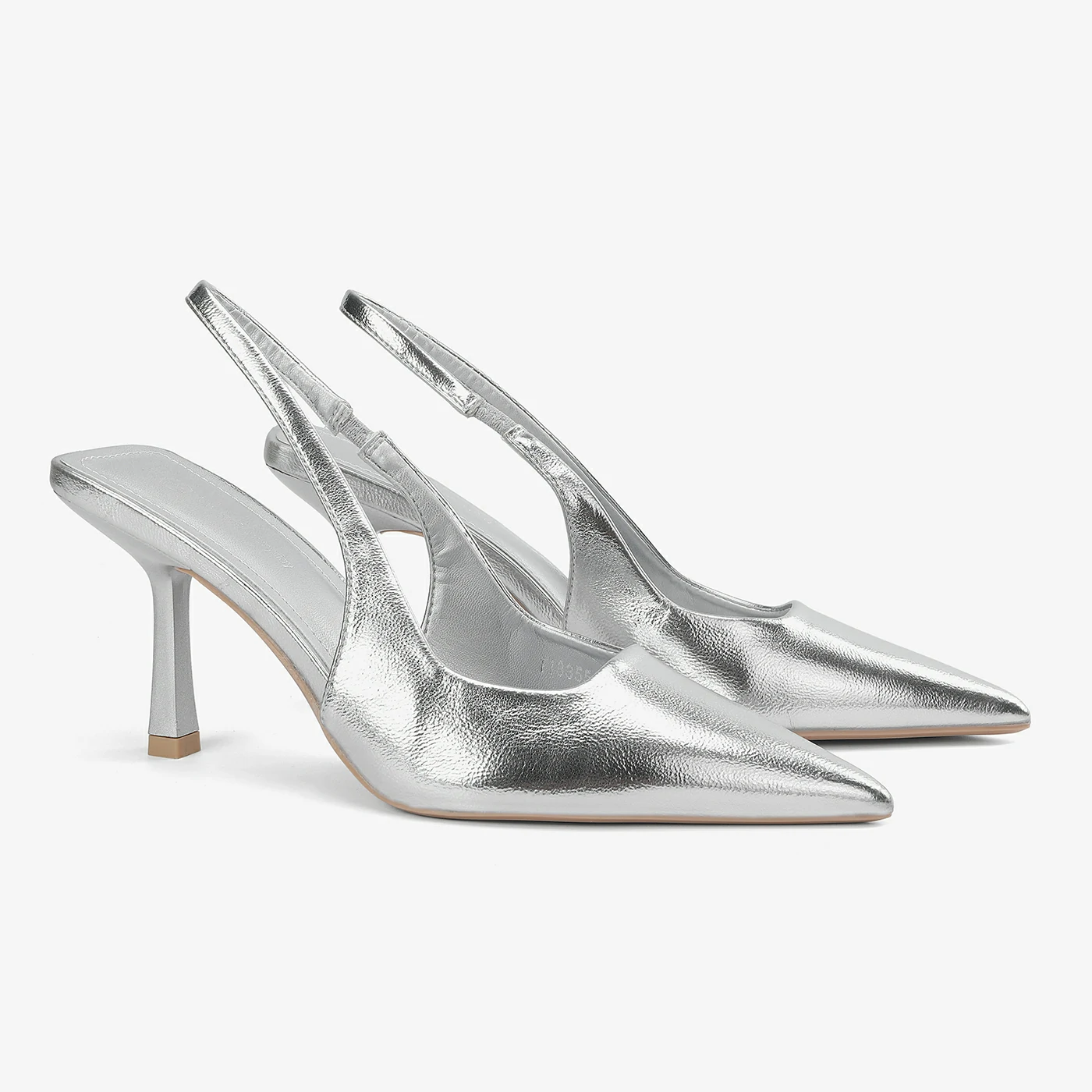 נעל עקב כסף 39