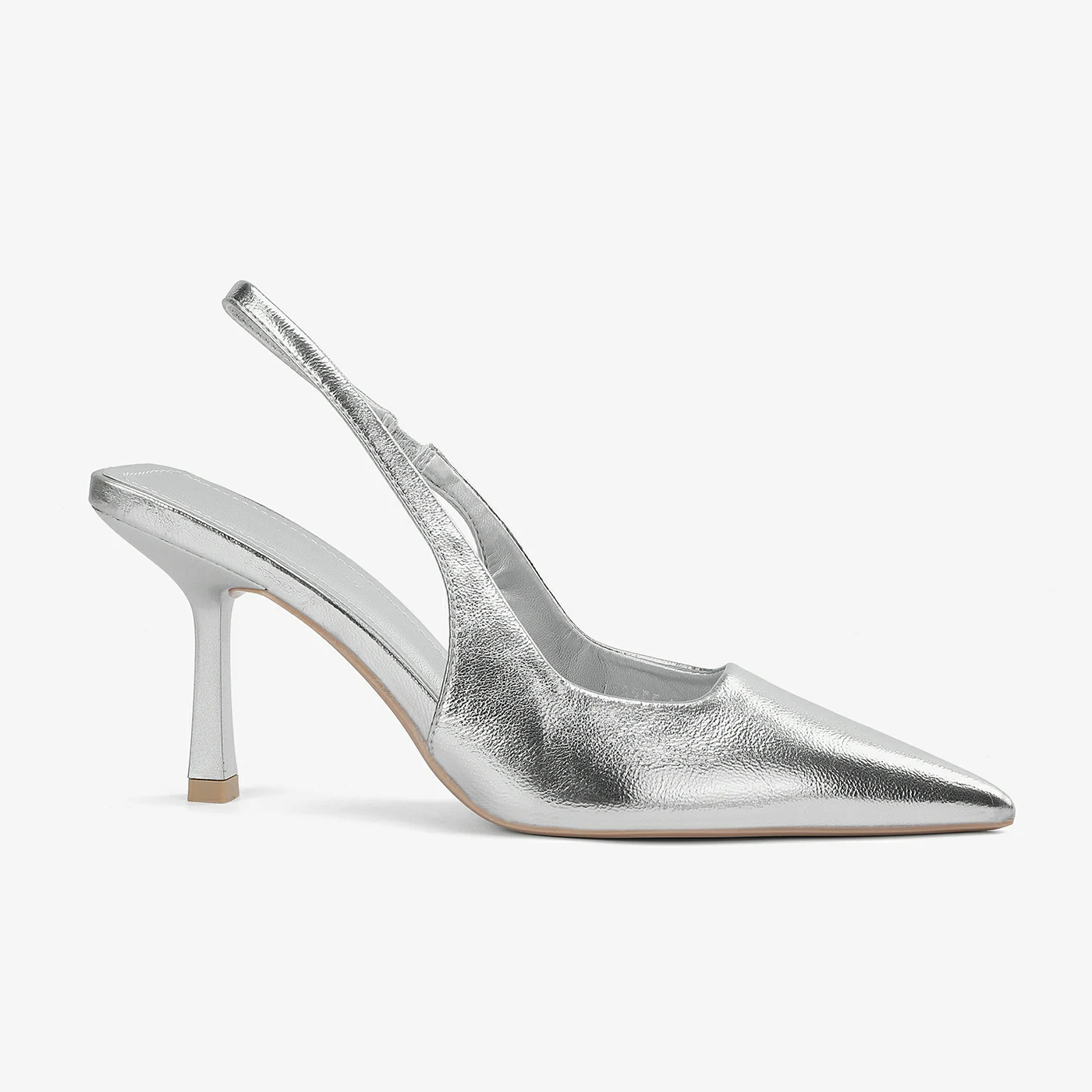 נעל עקב כסף 39