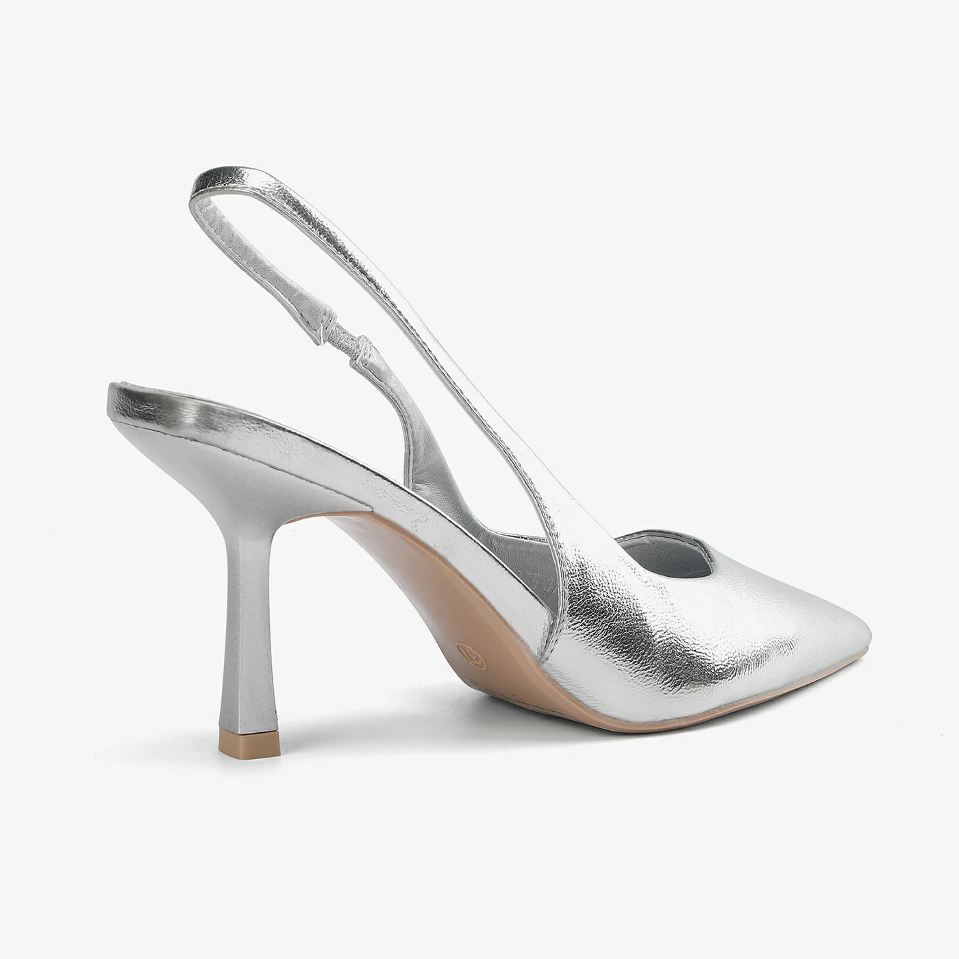 נעל עקב כסף 39