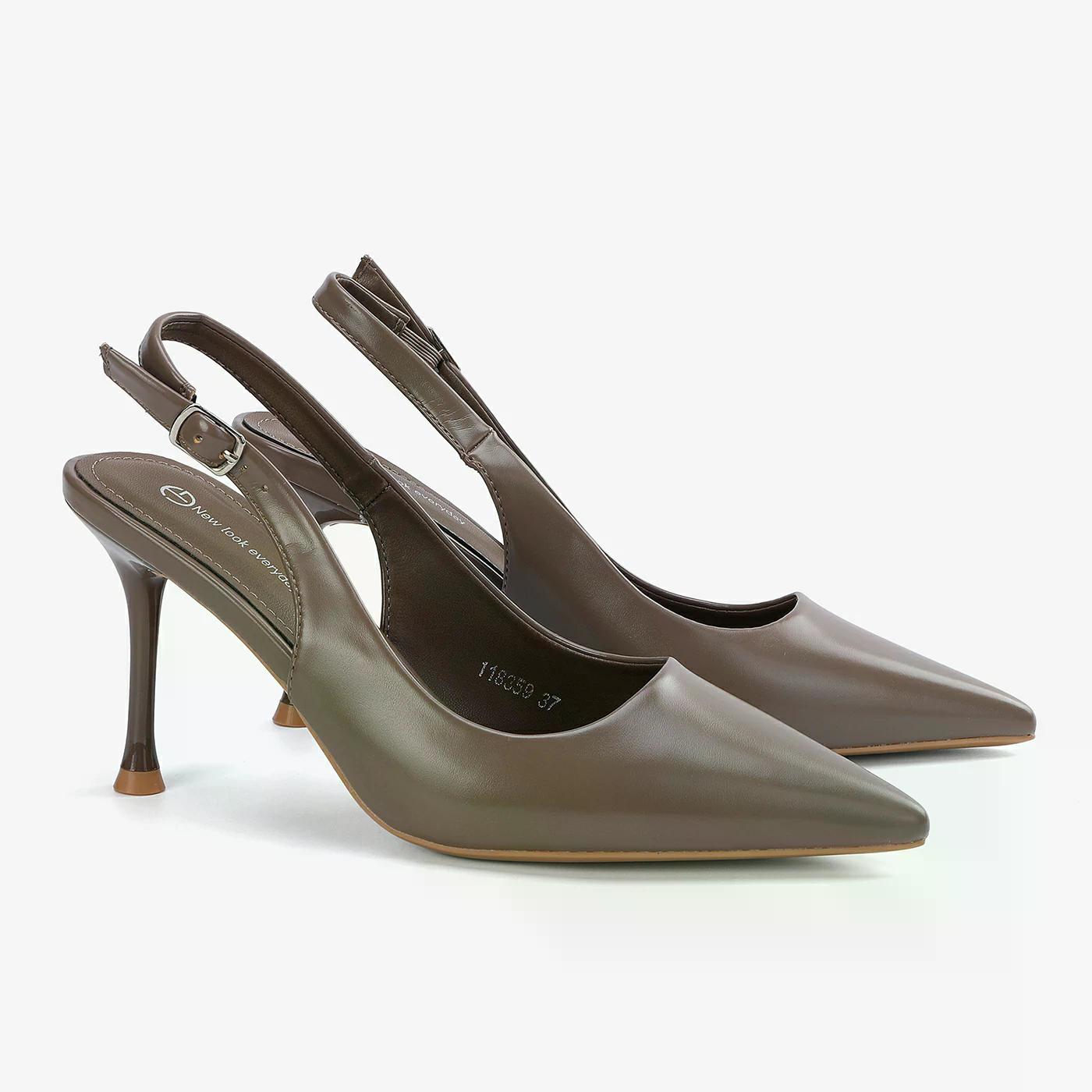 נעל עקב מוקה 38