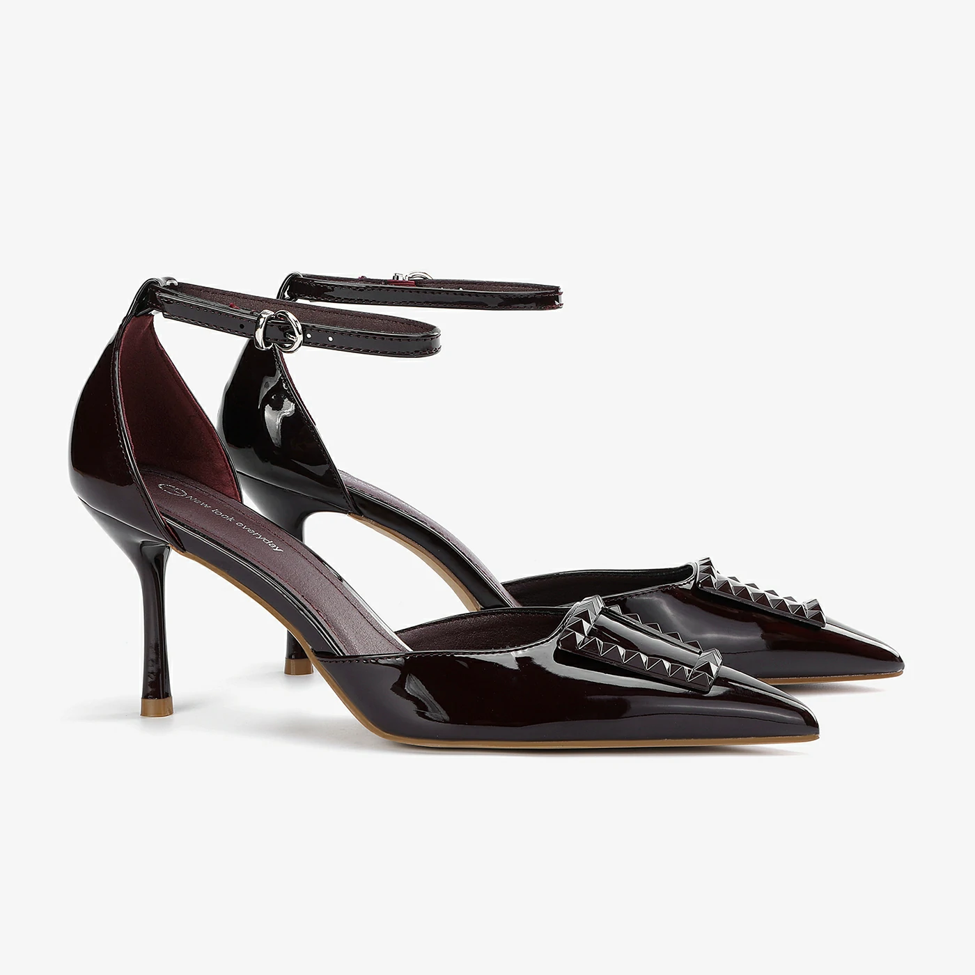 נעל עקב בורדו 38