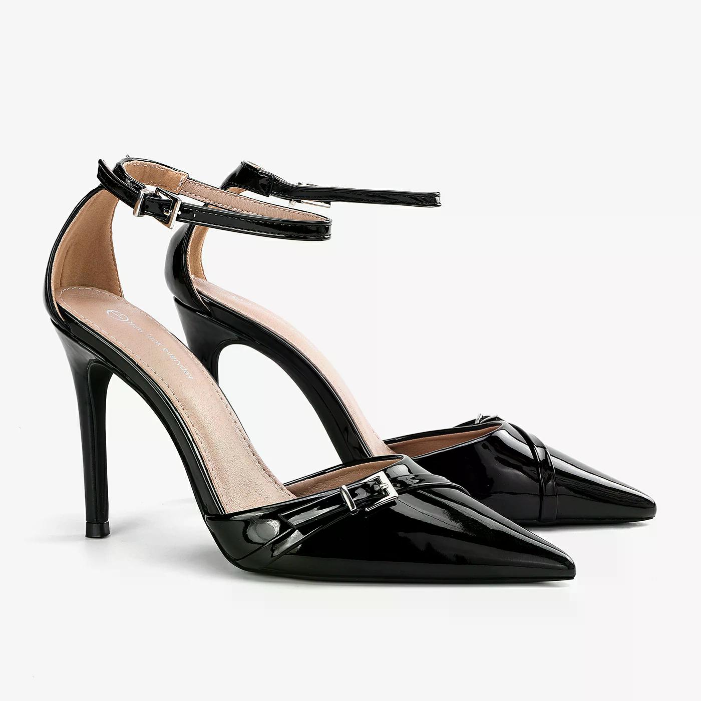 נעל עקב שחור 38