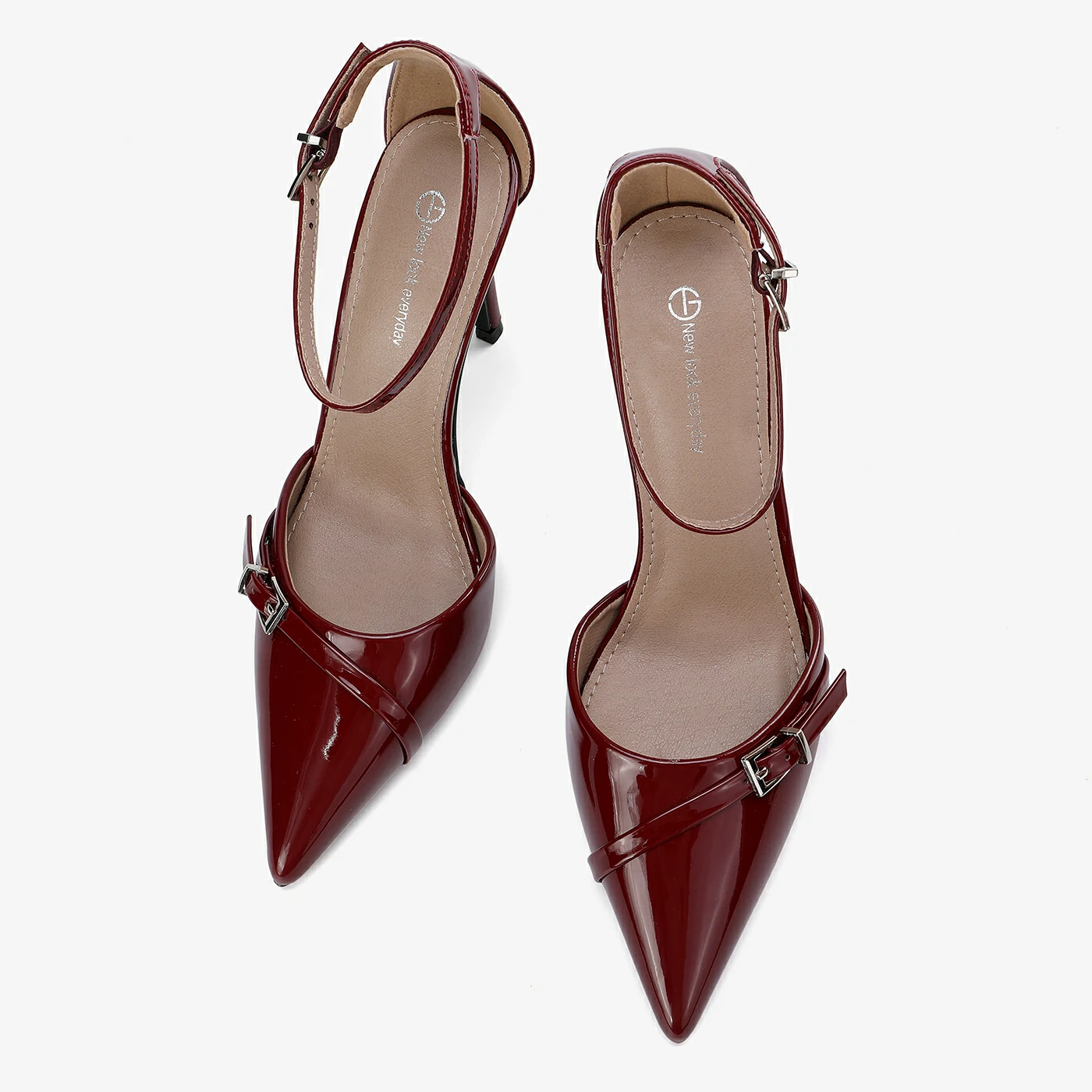 נעל עקב בורדו 41