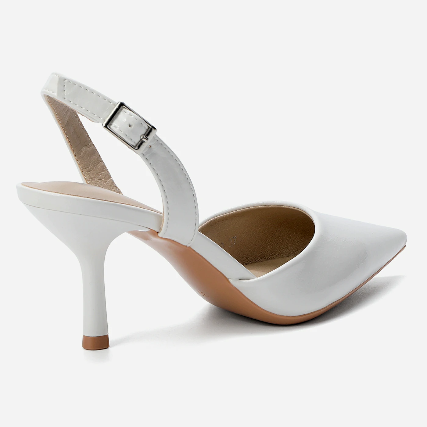 נעל עקב לבן 37