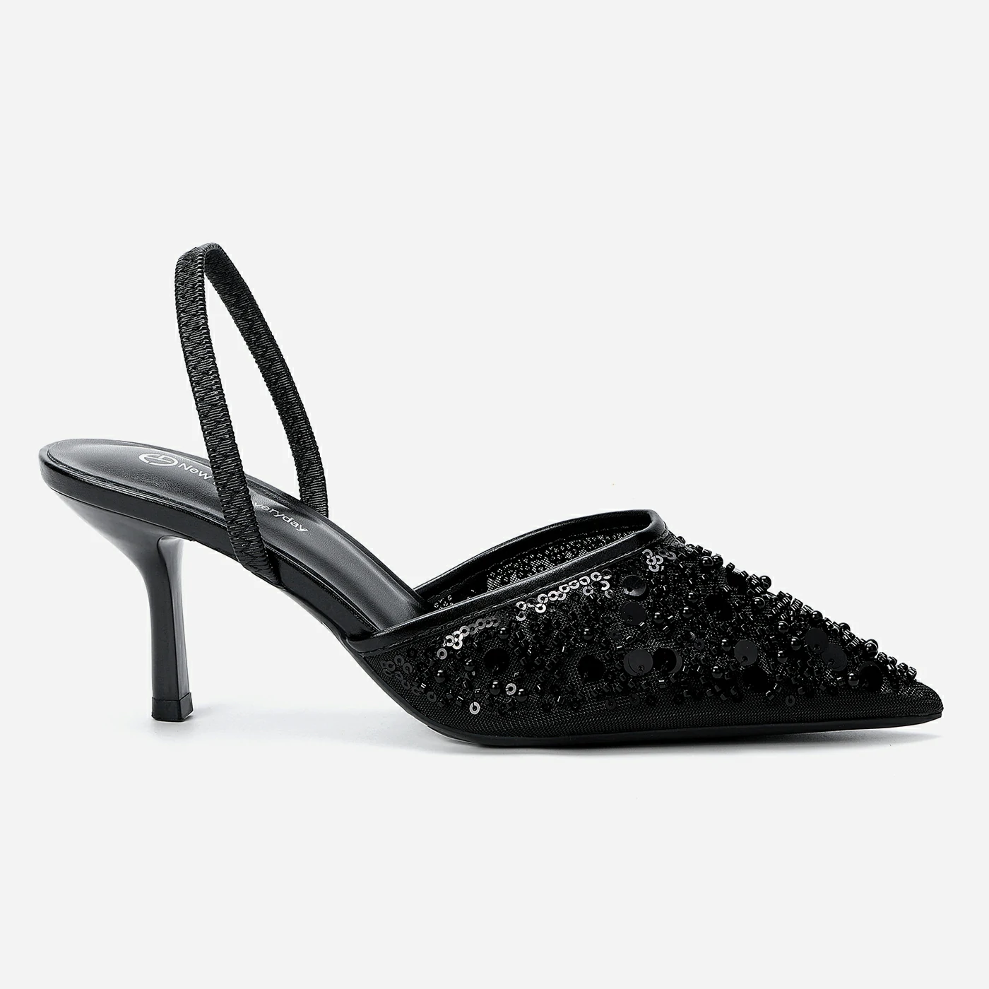 נעל עקב שחור 37