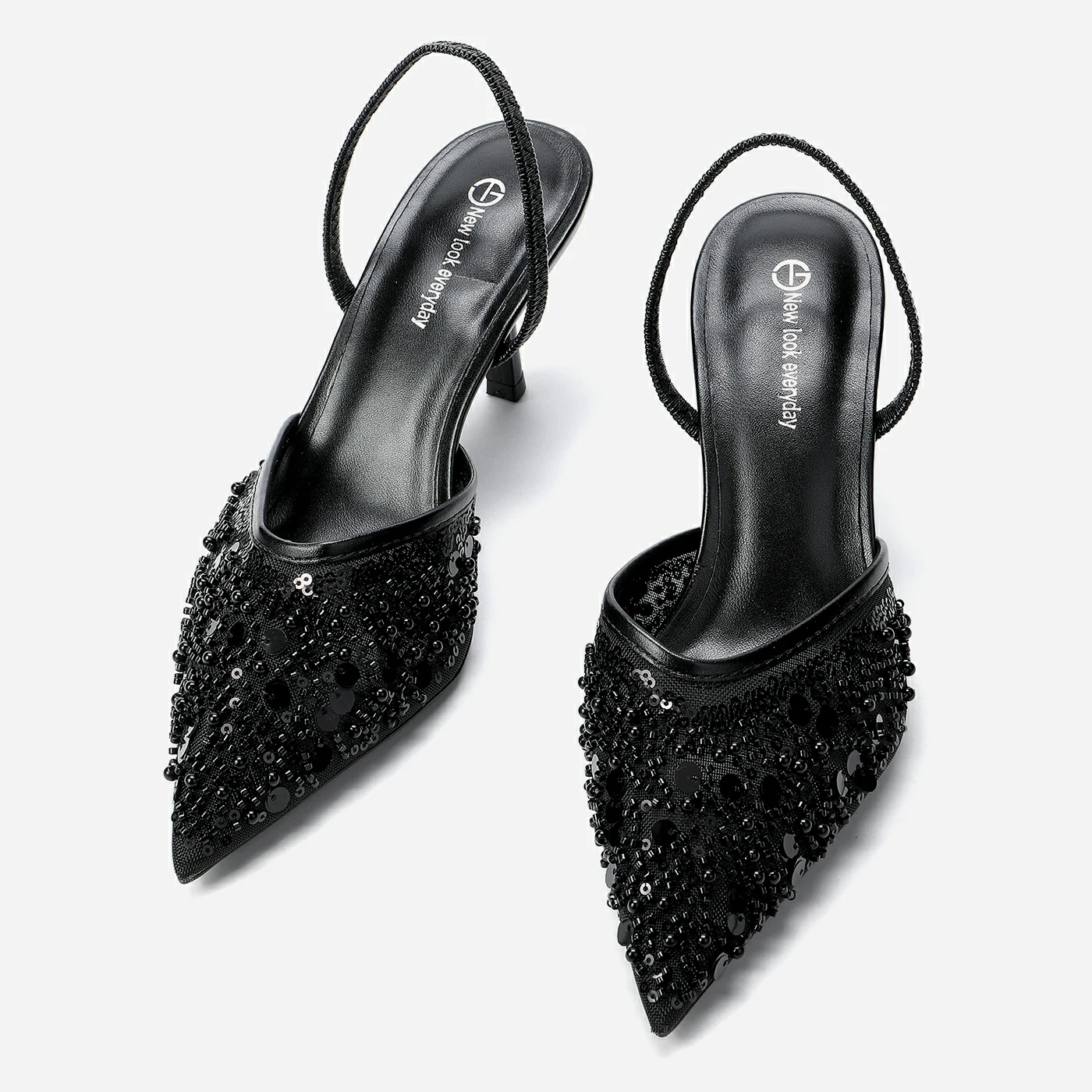 נעל עקב שחור 37