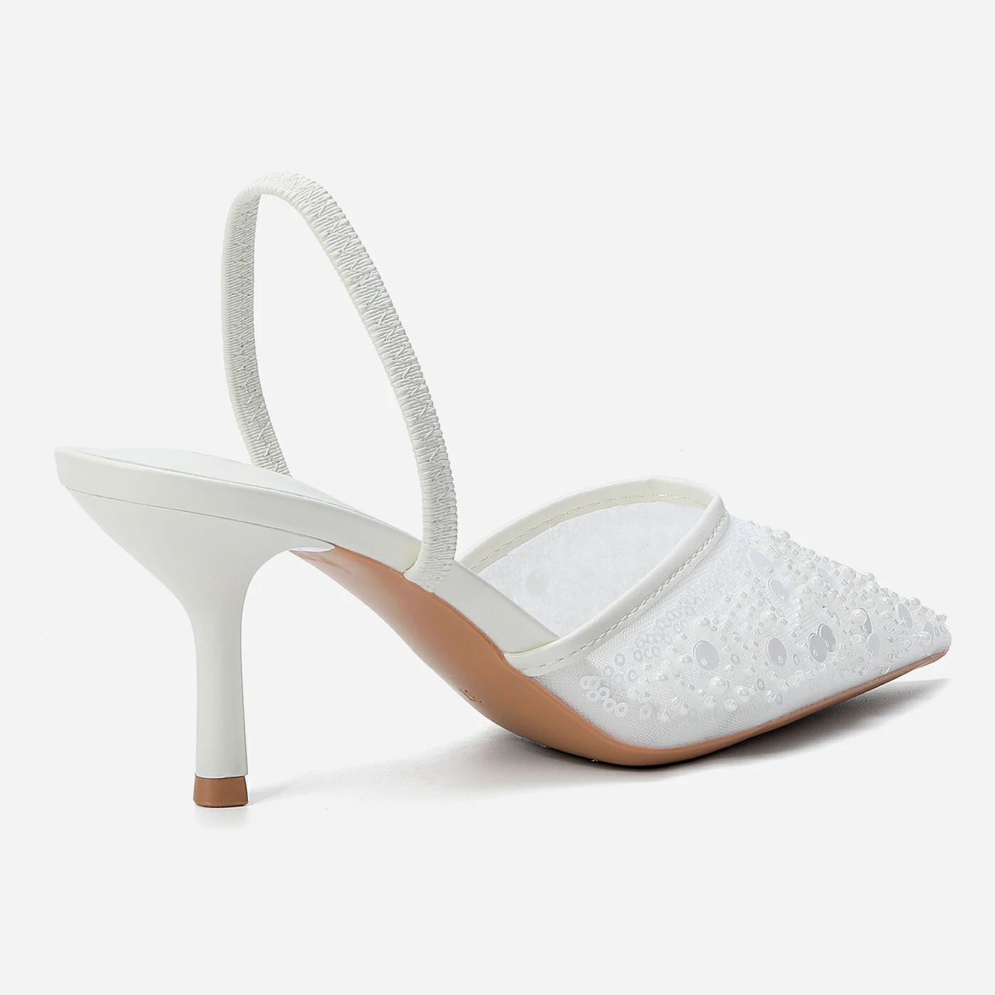 נעל עקב לבן 36