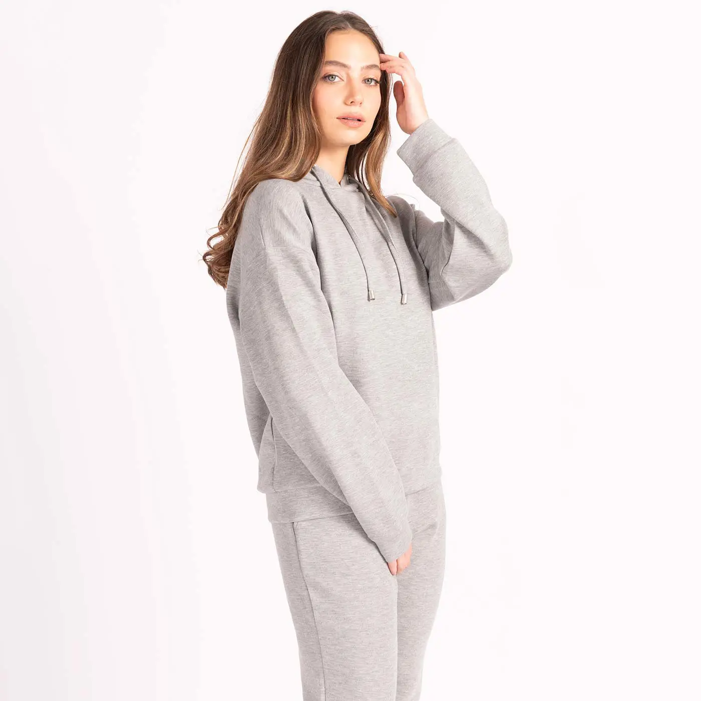 סווטשירטים וקפוצ'ונים אפור מלאנג L