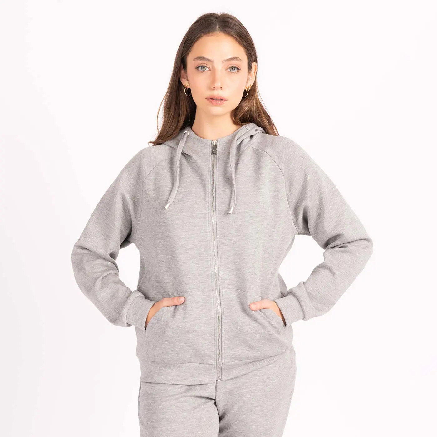 סווטשירטים וקפוצ'ונים אפור מלאנג L