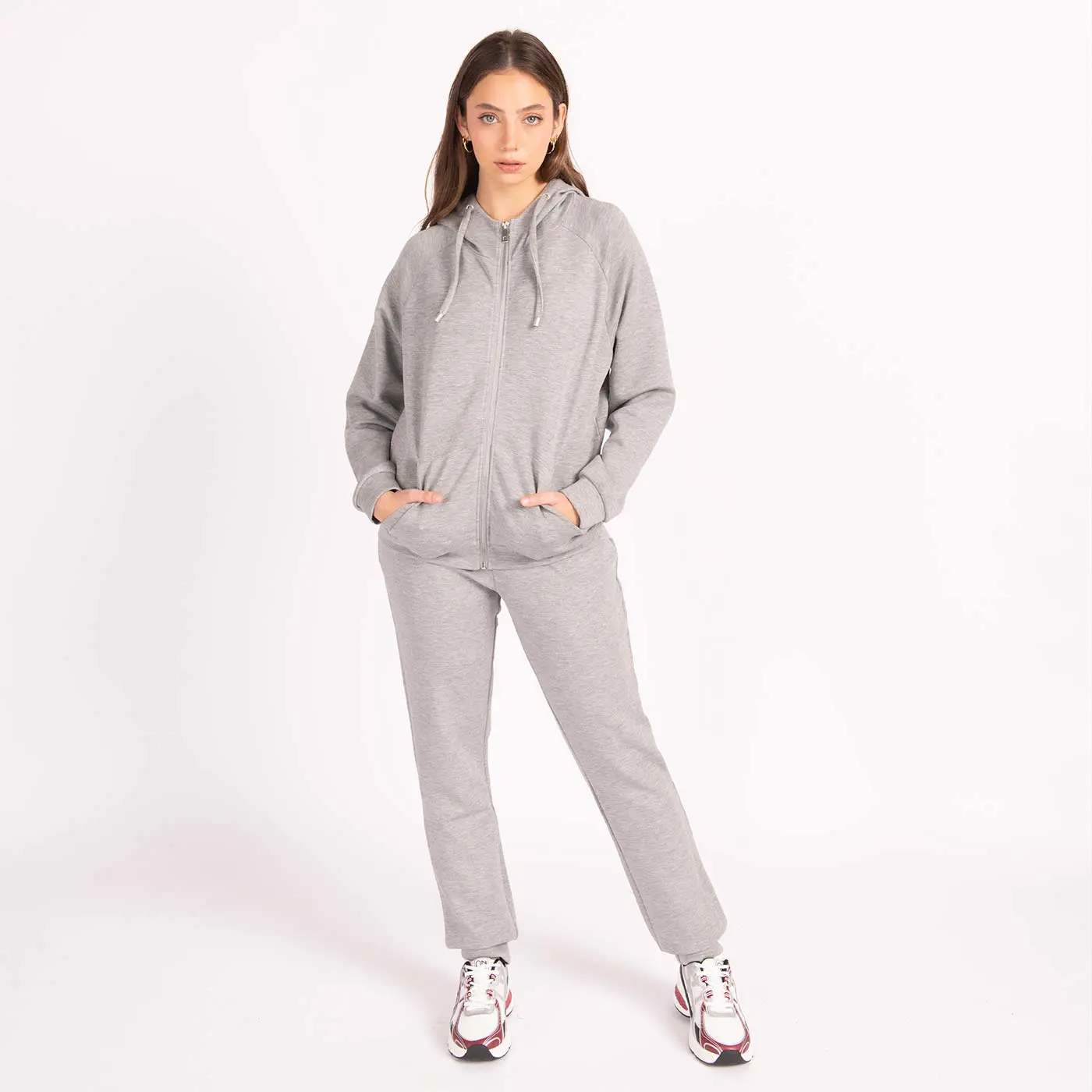 סווטשירטים וקפוצ'ונים אפור מלאנג L