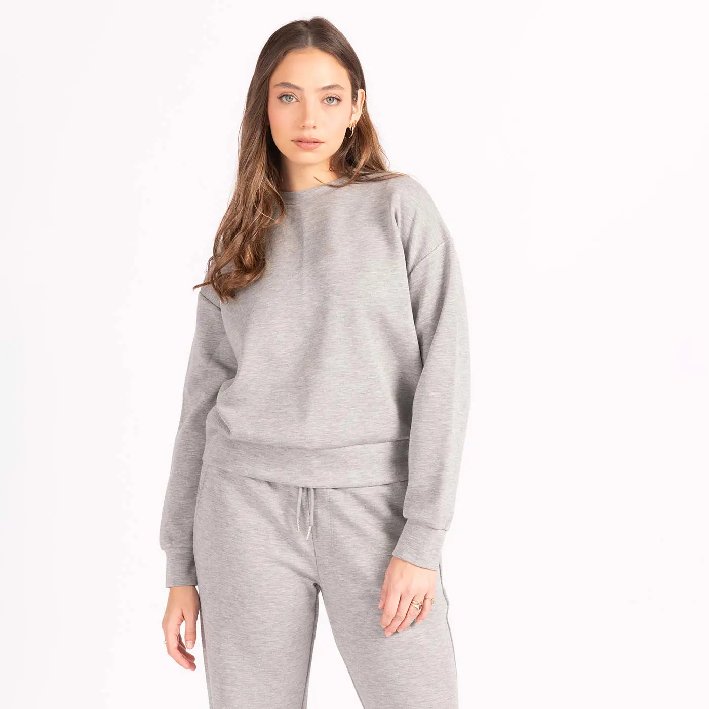 סווטשירטים וקפוצ'ונים אפור מלאנג L