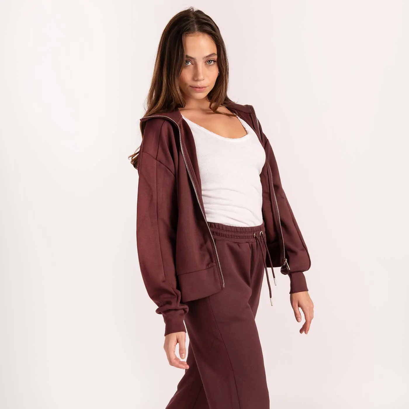 סווטשירטים וקפוצ'ונים בורדו L