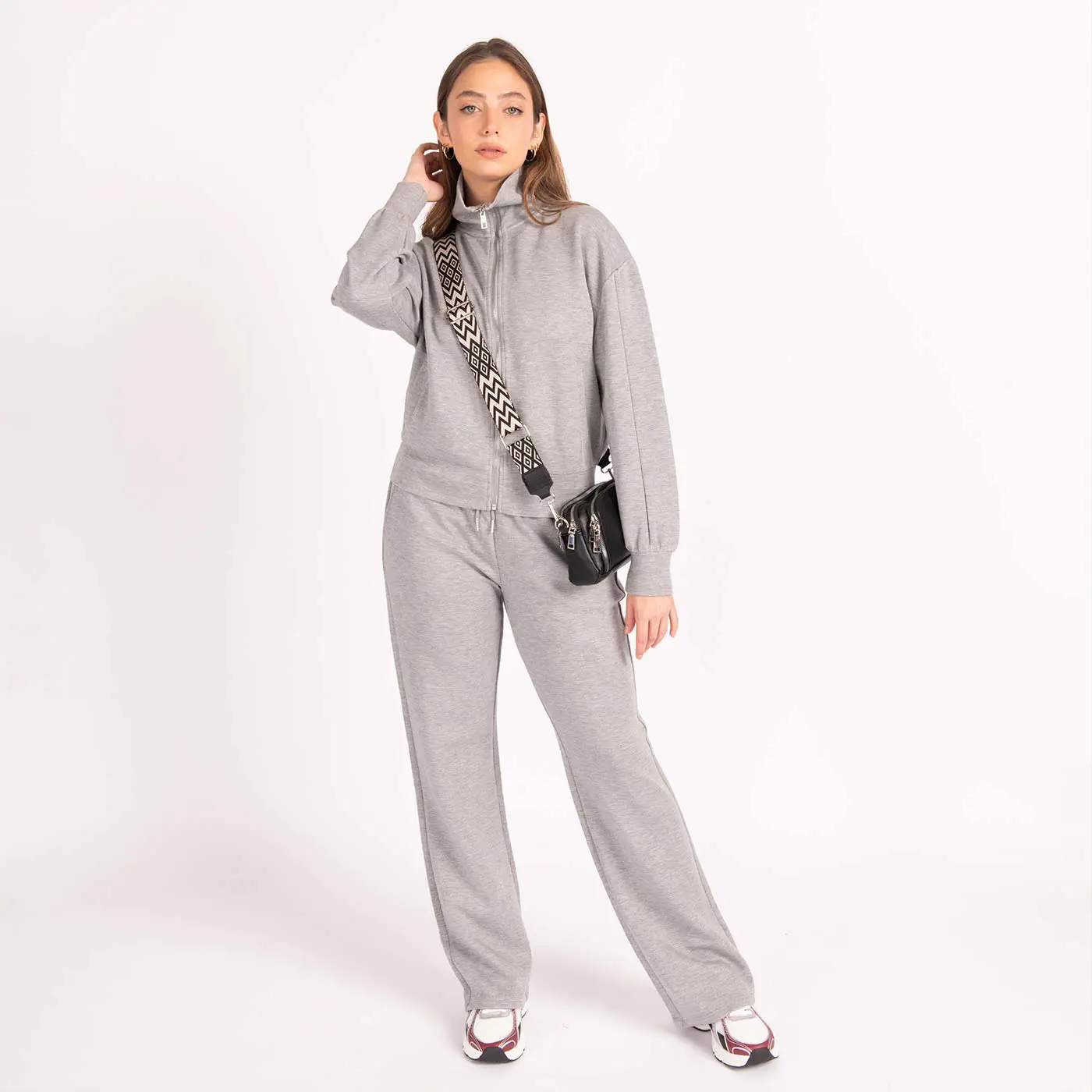 סווטשירטים וקפוצ'ונים אפור מלאנג XL