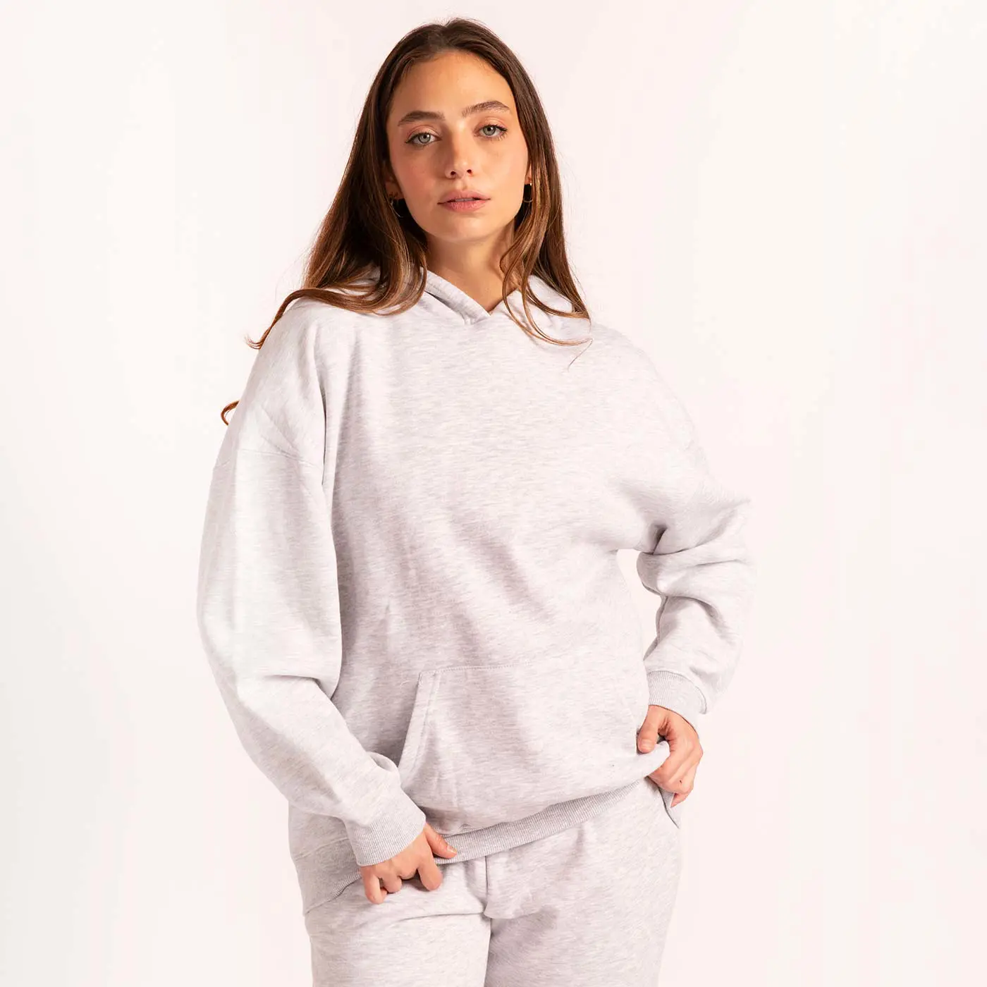 סווטשירטים וקפוצ'ונים אפור מלאנג L