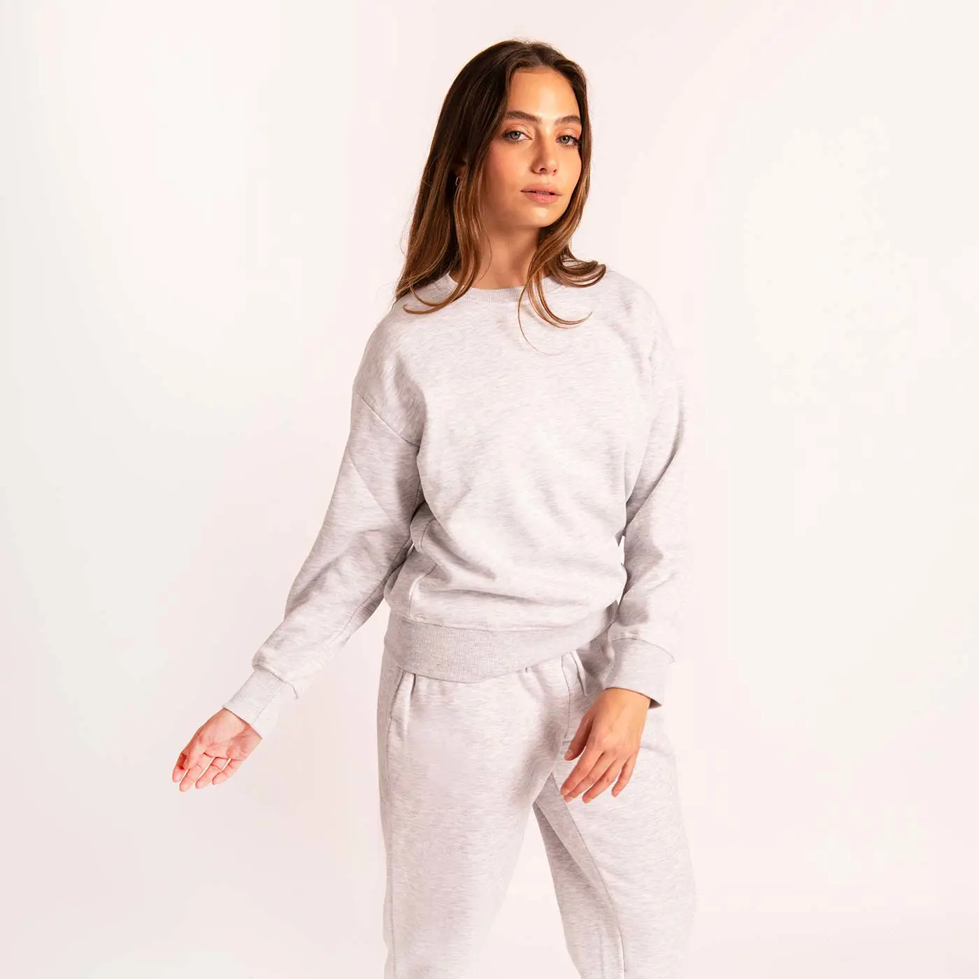 סווטשירטים וקפוצ'ונים אפור מלאנג S