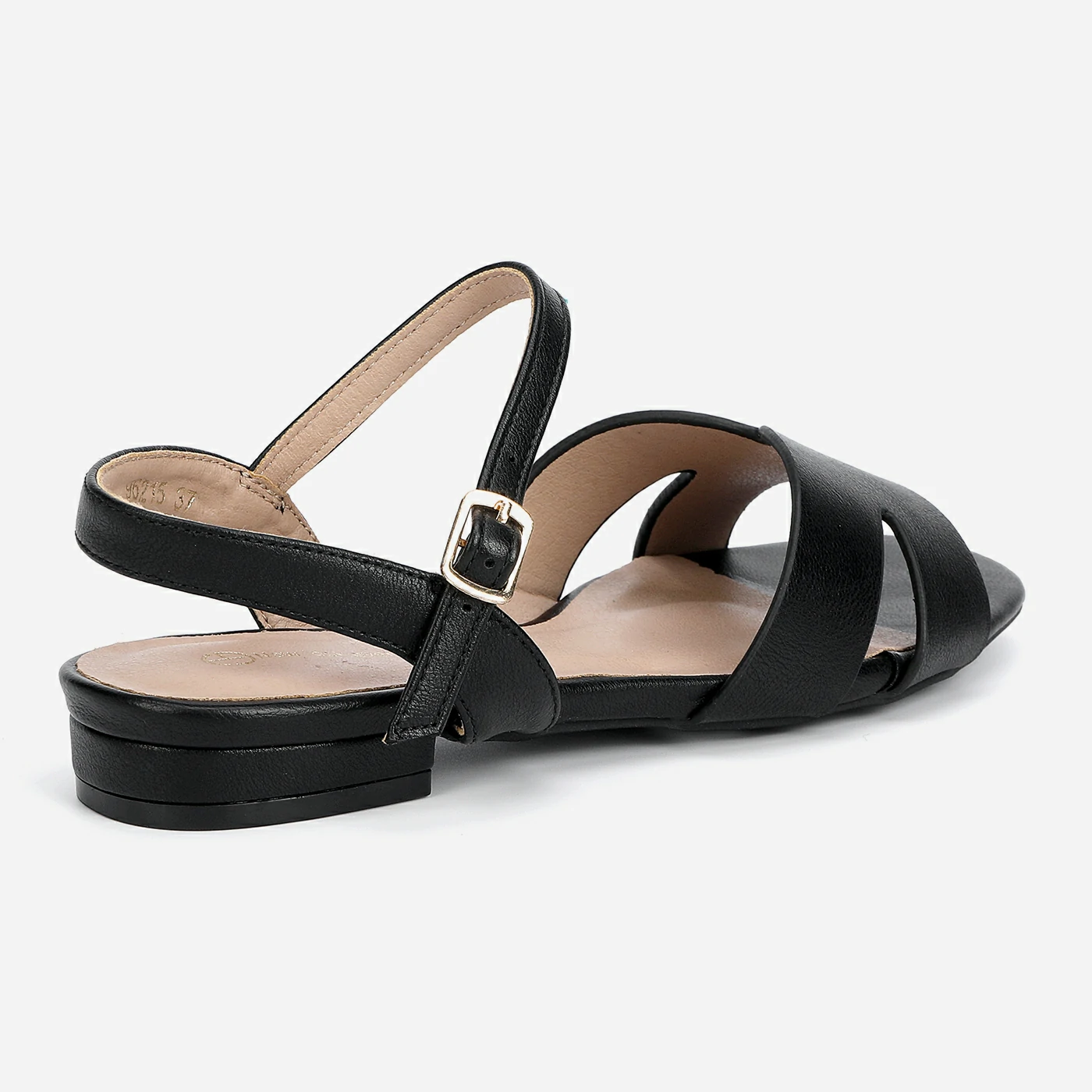 סנדל שטוח שחור 39