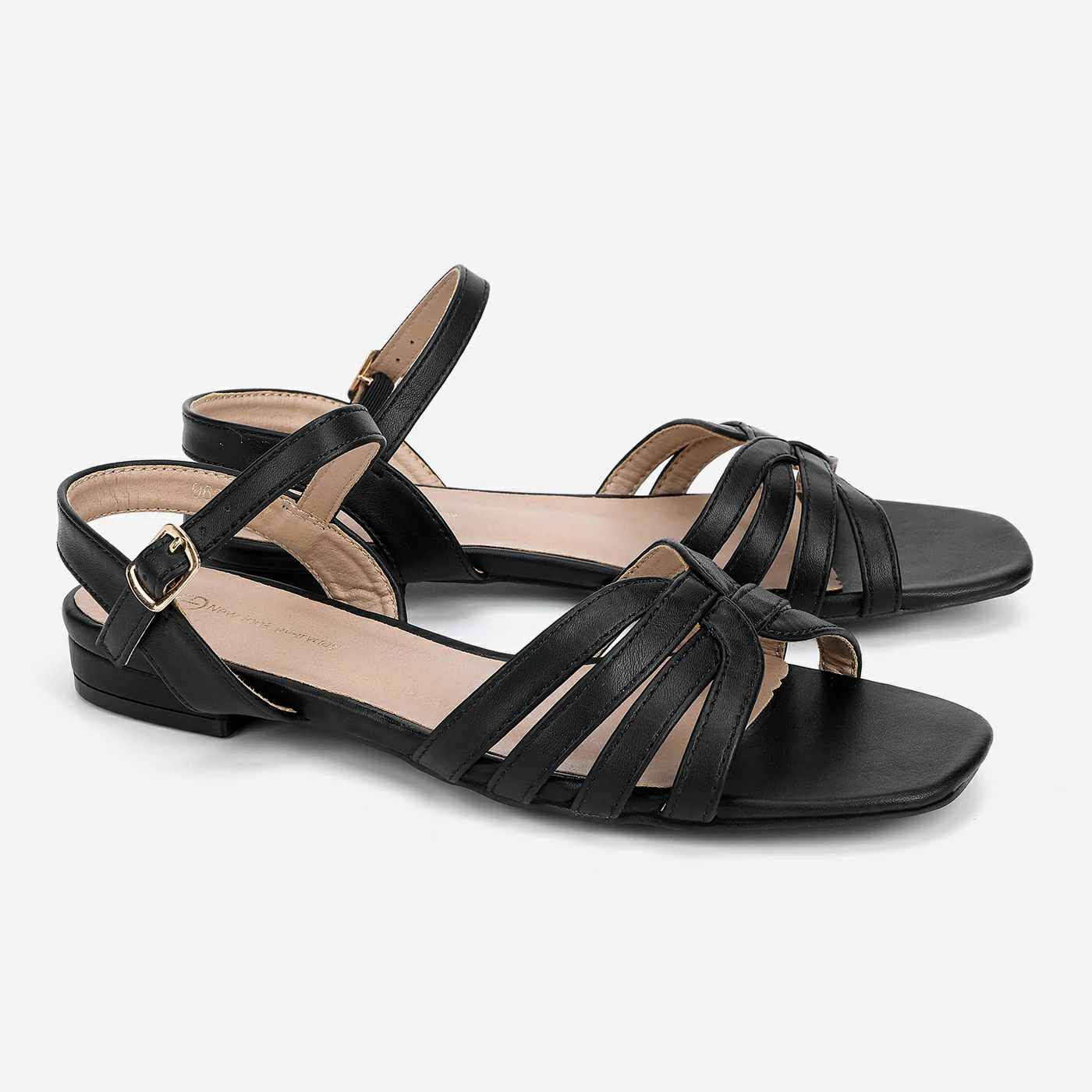 סנדל שטוח שחור 38