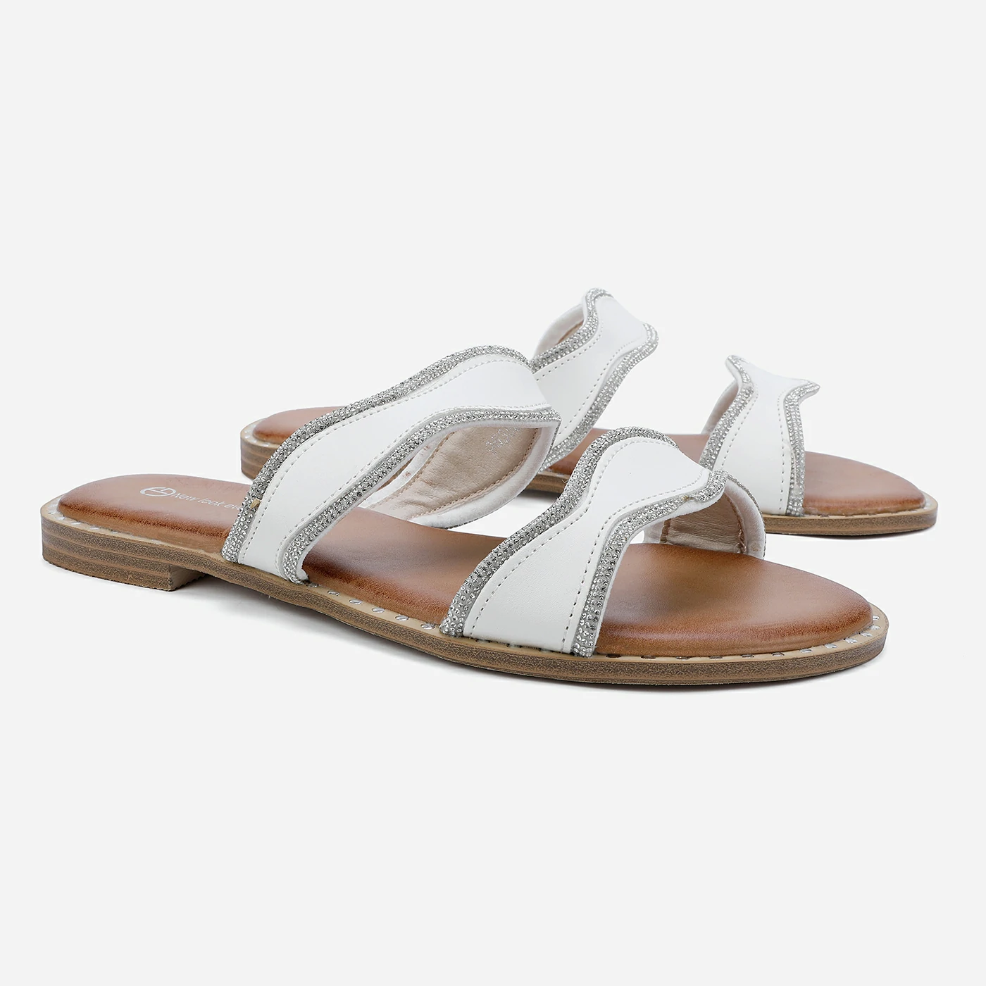 כפכף שטוח לבן 41