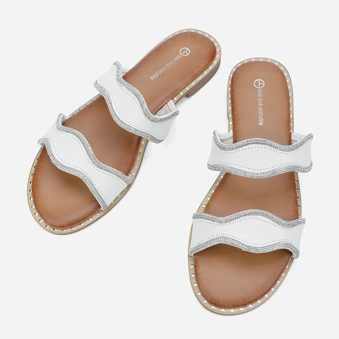 כפכף שטוח לבן 41