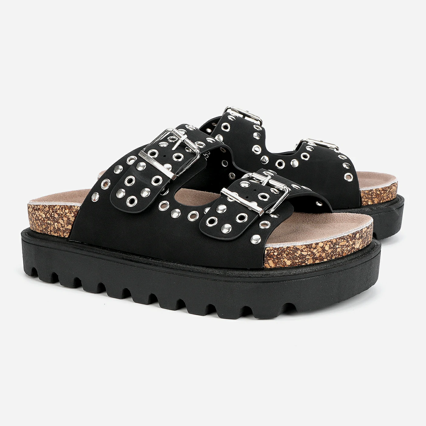 כפכף פלטפורמה שחור 39