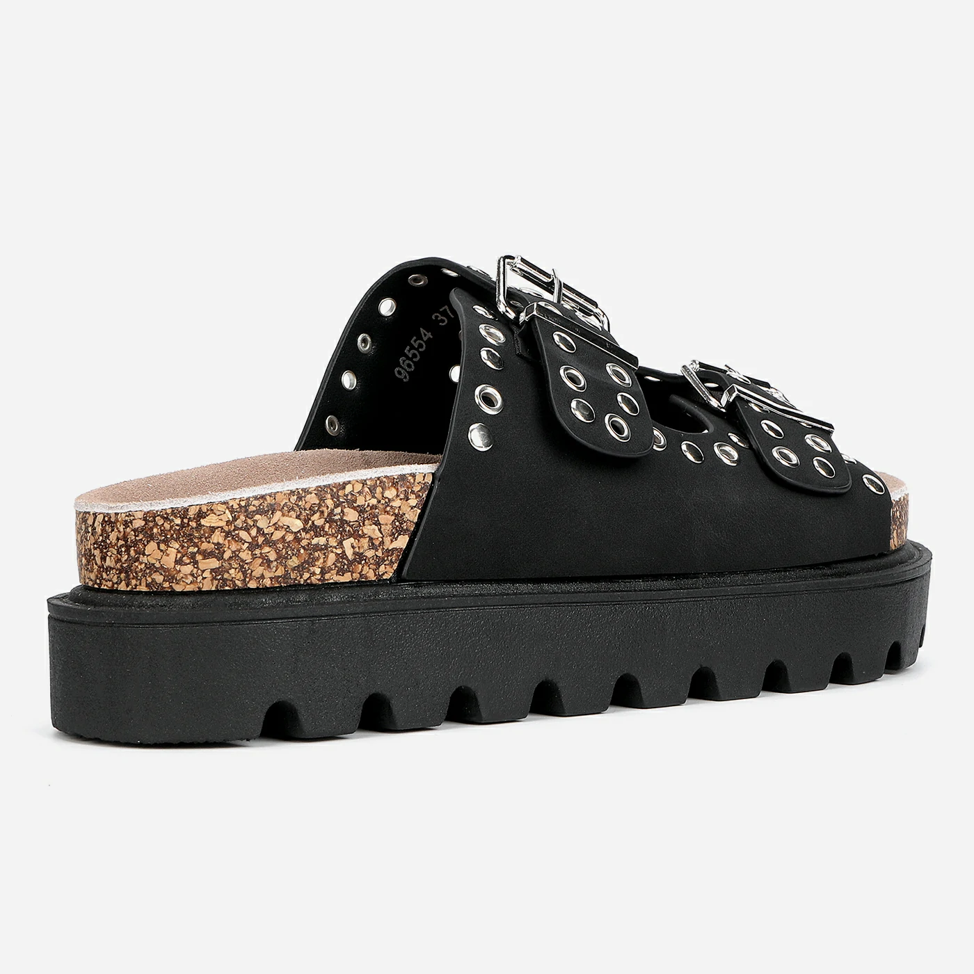 כפכף פלטפורמה שחור 39