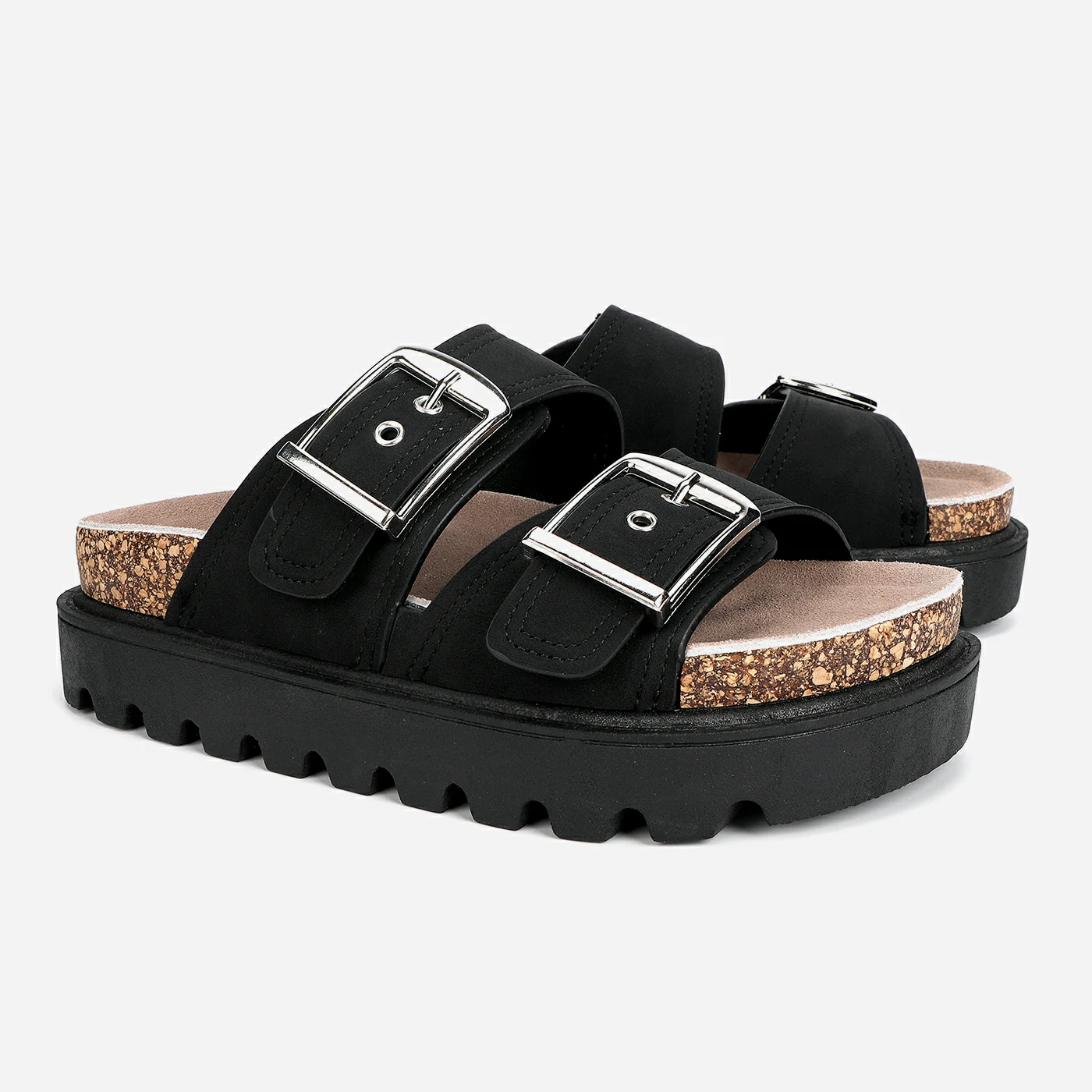 כפכף פלטפורמה שחור 40