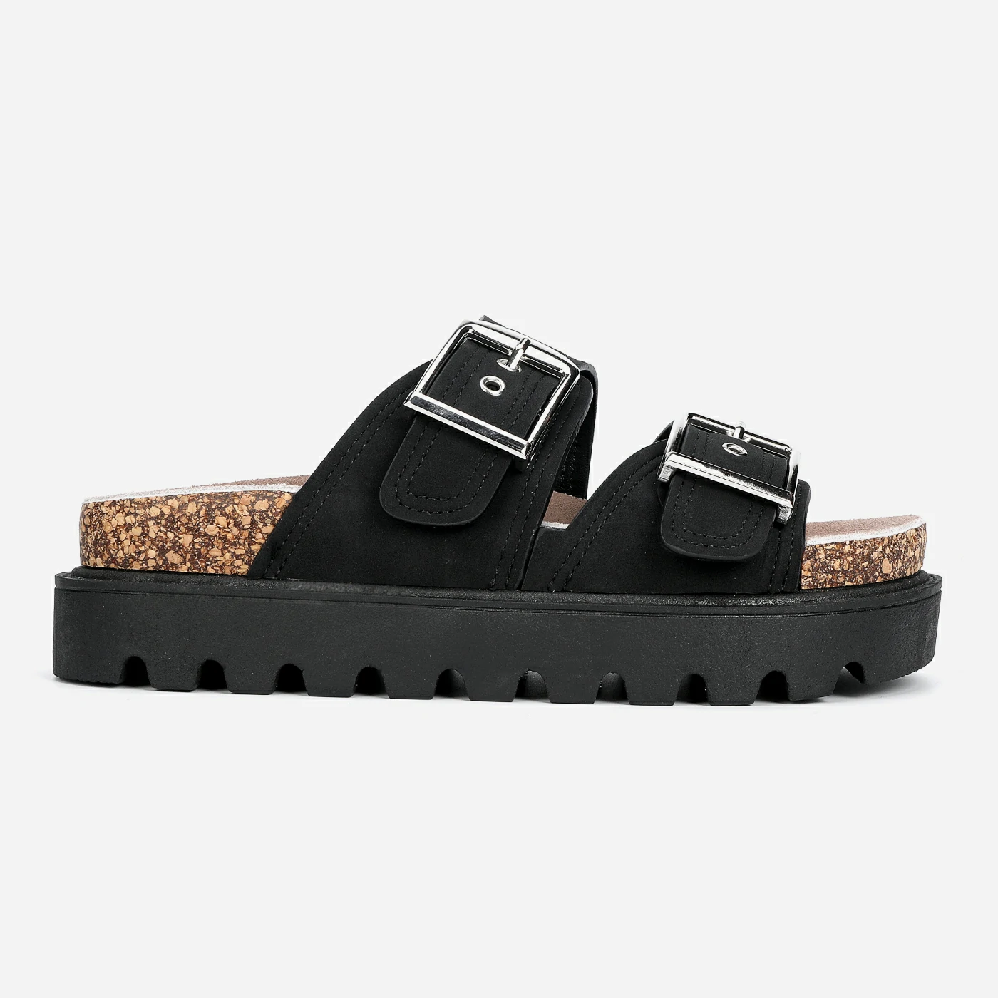 כפכף פלטפורמה שחור 40