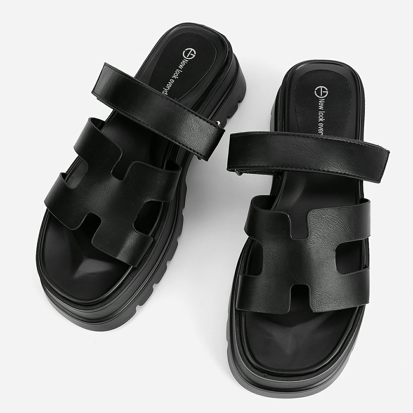 כפכף פלטפורמה שחור 37