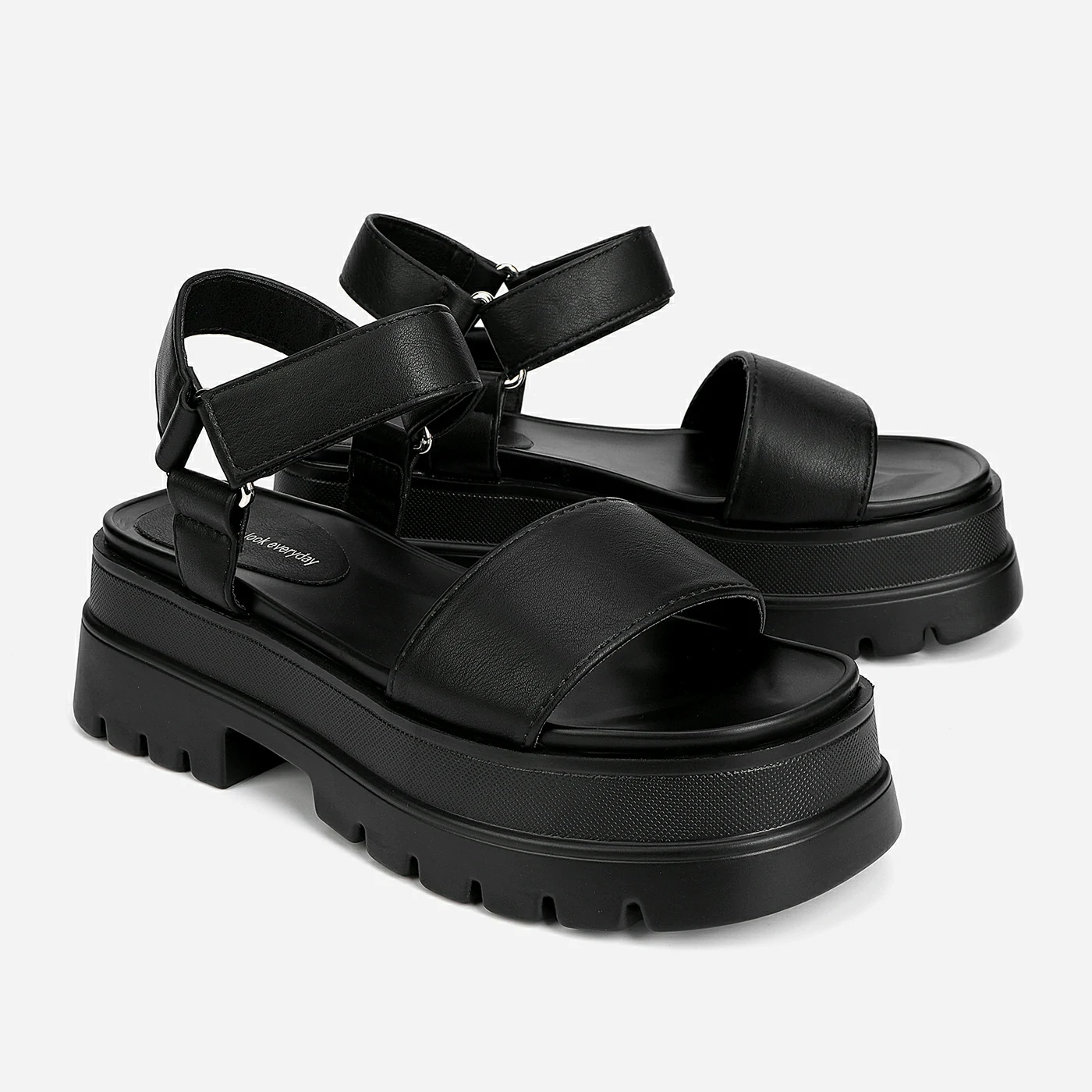 סנדל פלטפורמה שחור 37