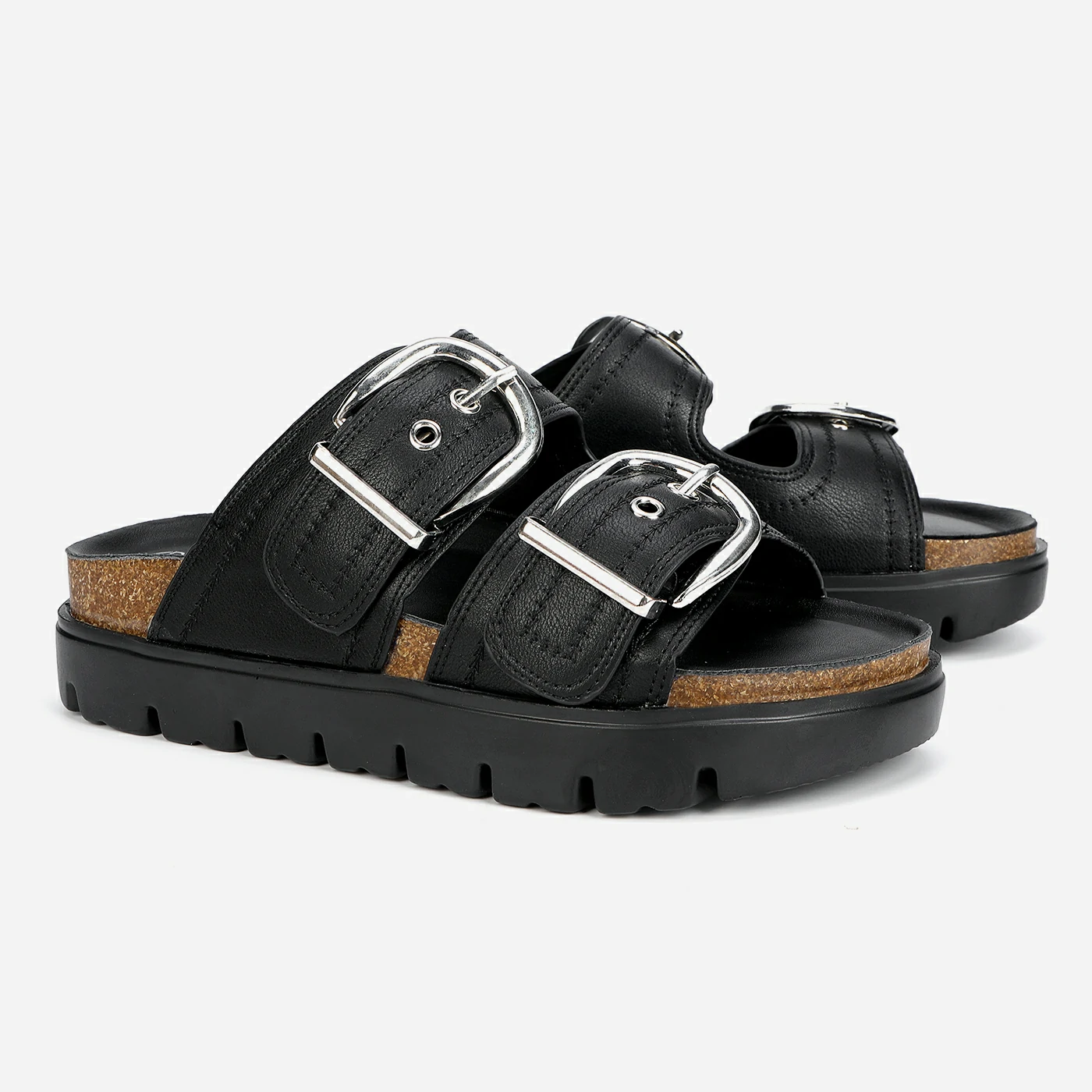 כפכף פלטפורמה שחור 41