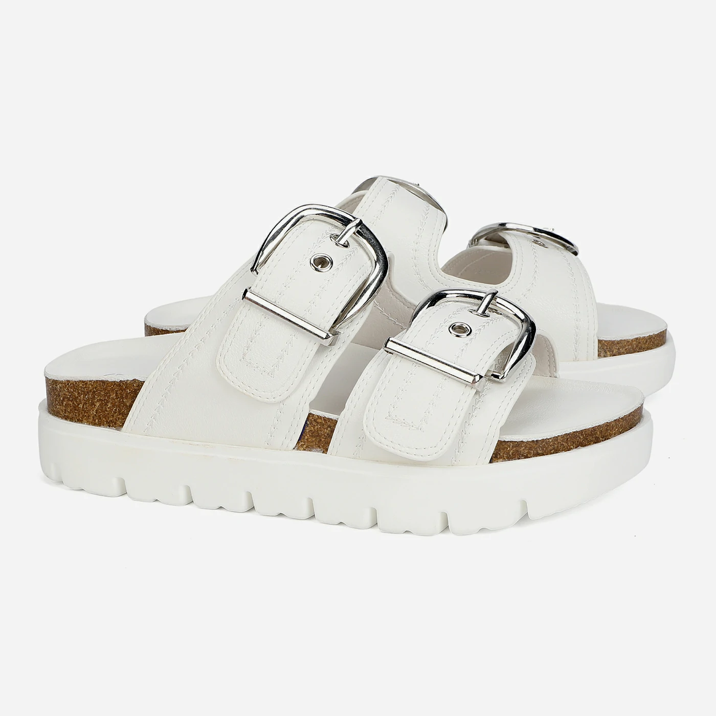 כפכף פלטפורמה לבן 36