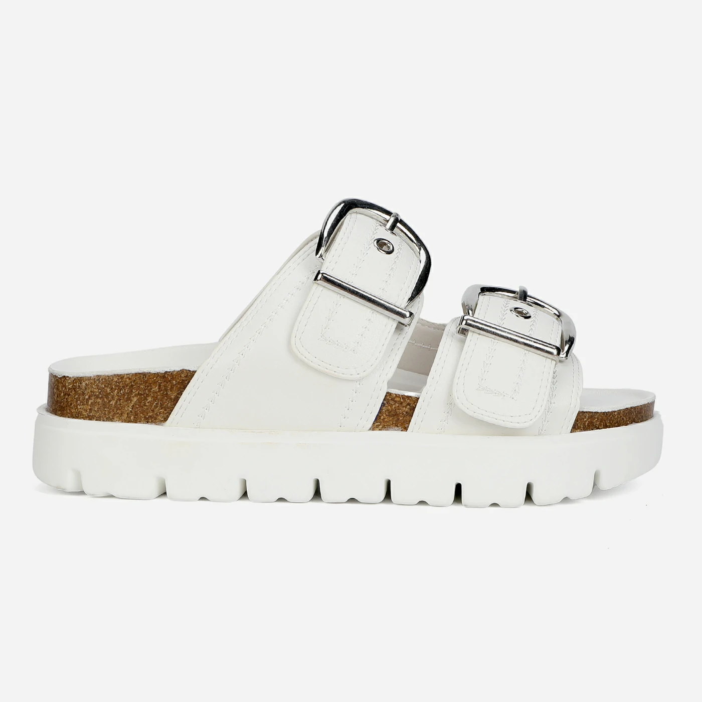 כפכף פלטפורמה לבן 36