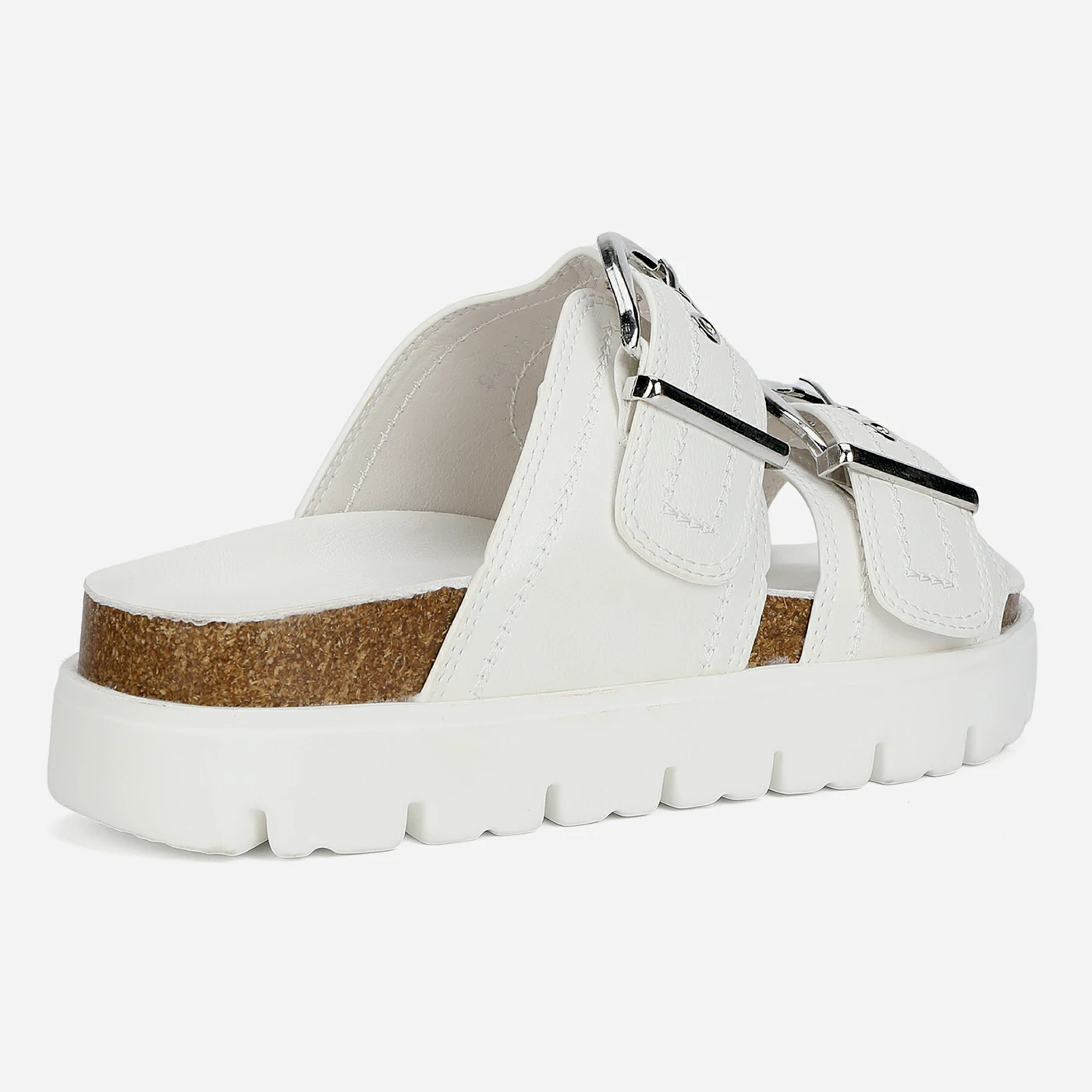 כפכף פלטפורמה לבן 36