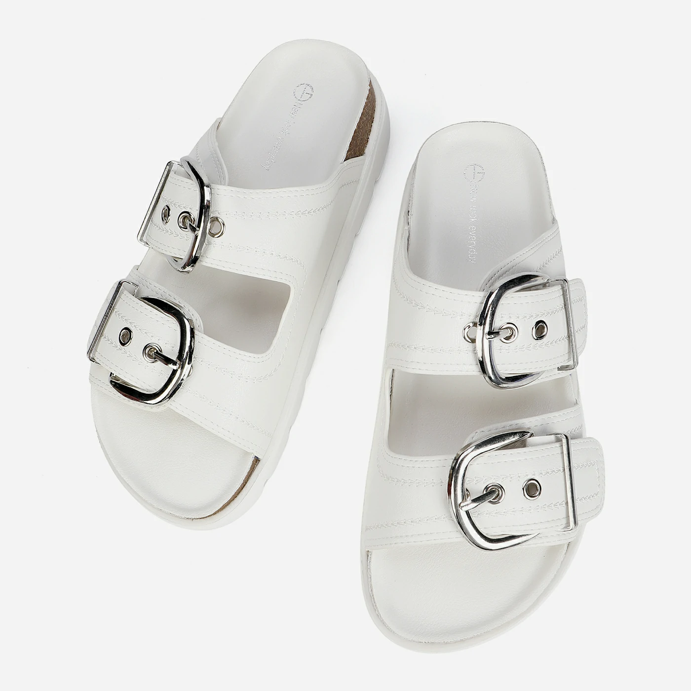 כפכף פלטפורמה לבן 36