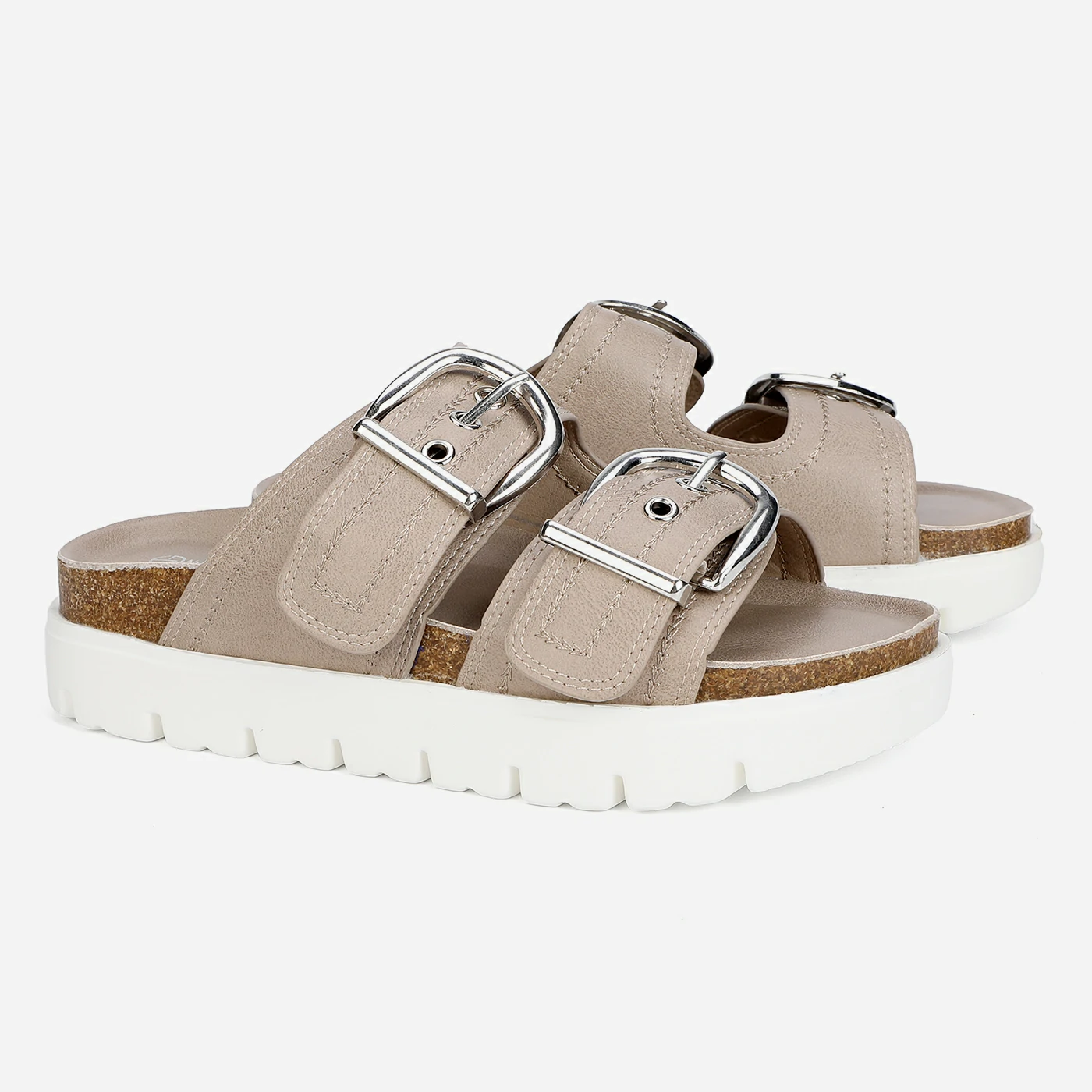 כפכף פלטפורמה חאקי 39