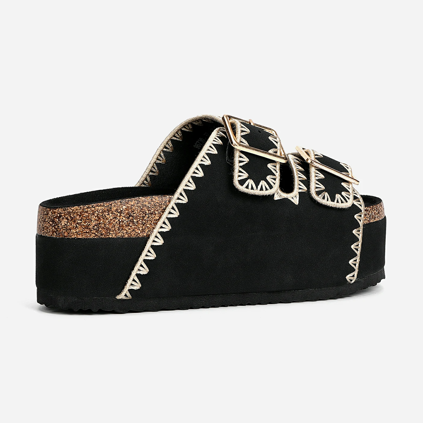 כפכף פלטפורמה שחור 40