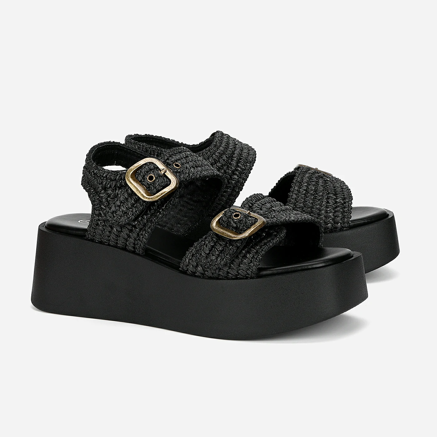 סנדל פלטפורמה שחור 36