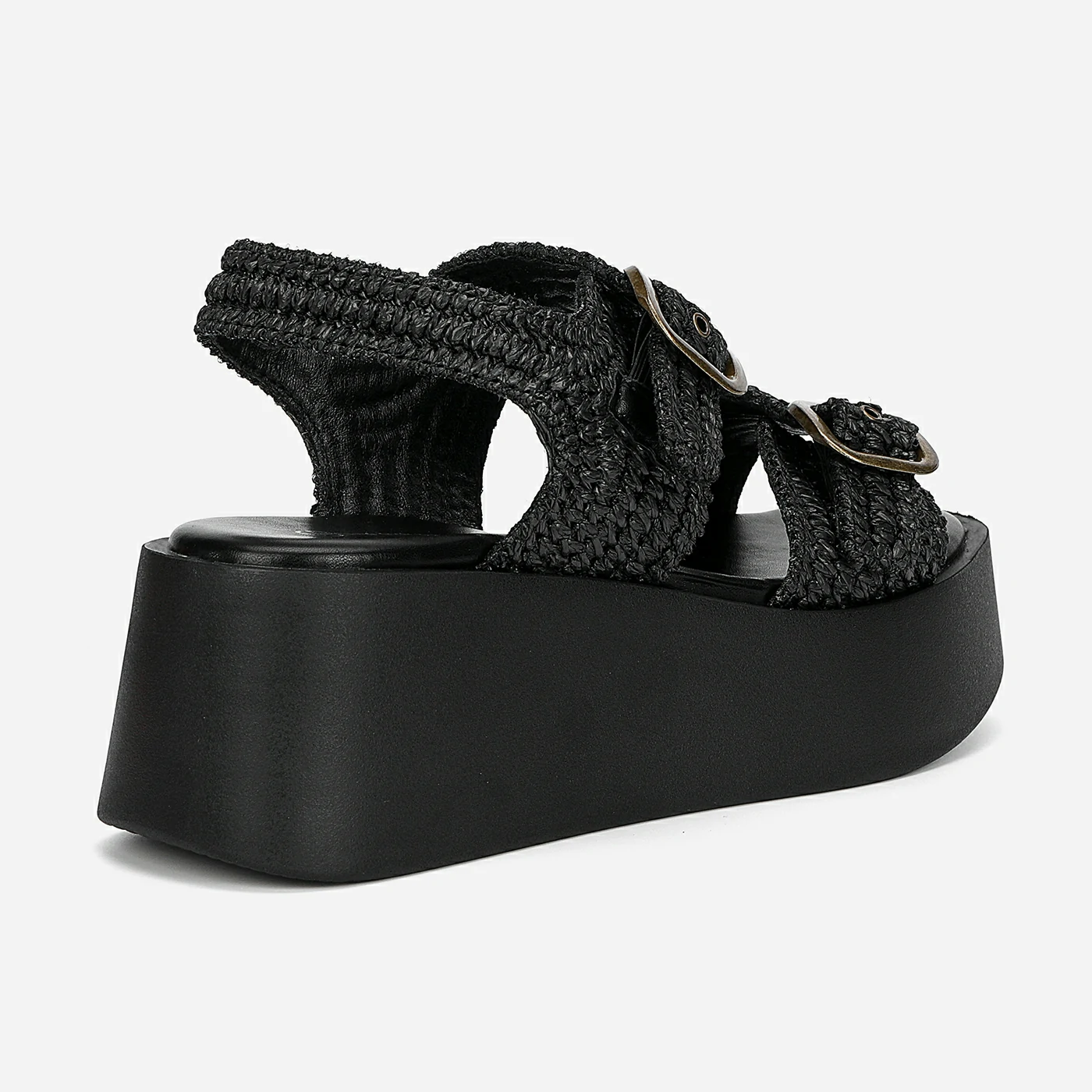 סנדל פלטפורמה שחור 36