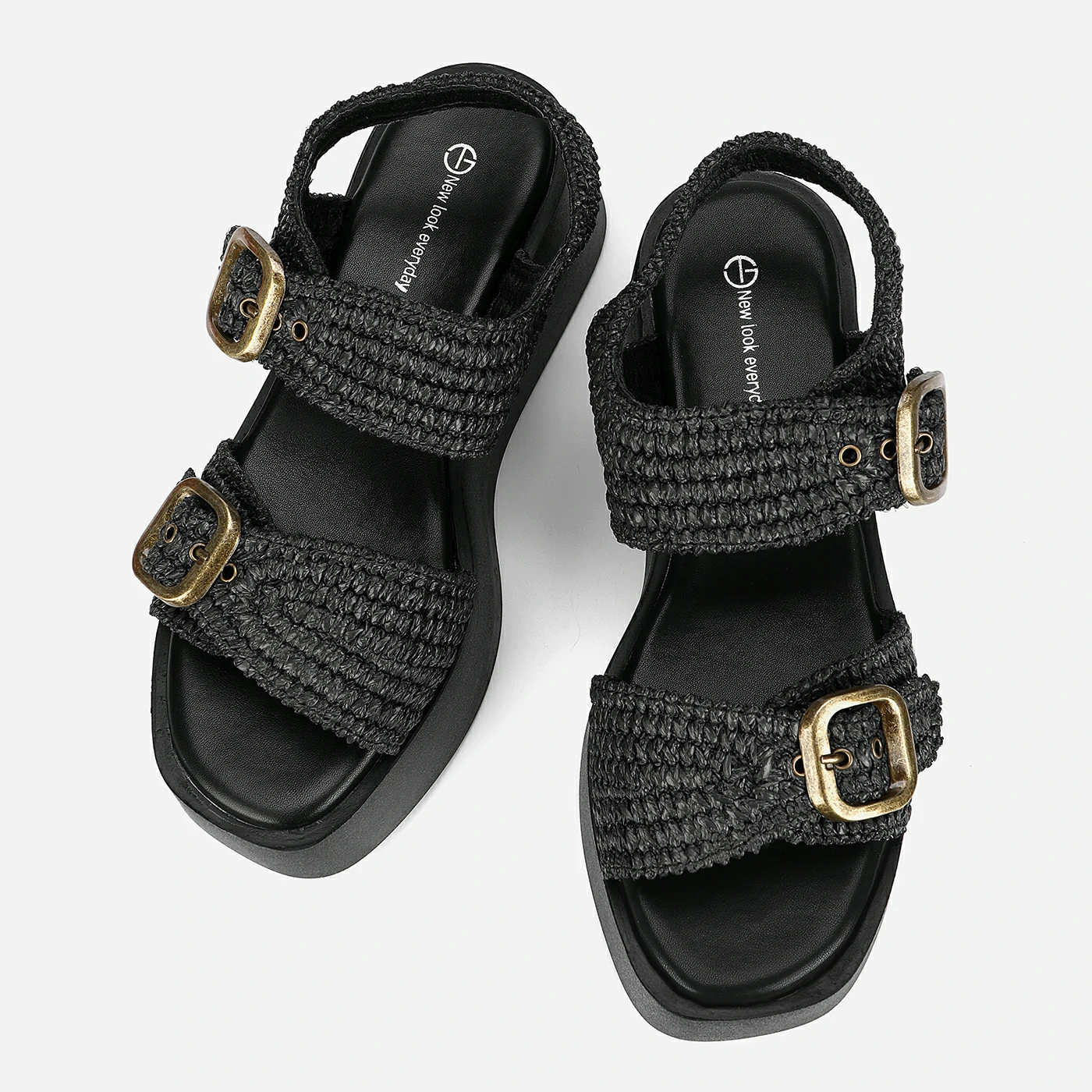 סנדל פלטפורמה שחור 36