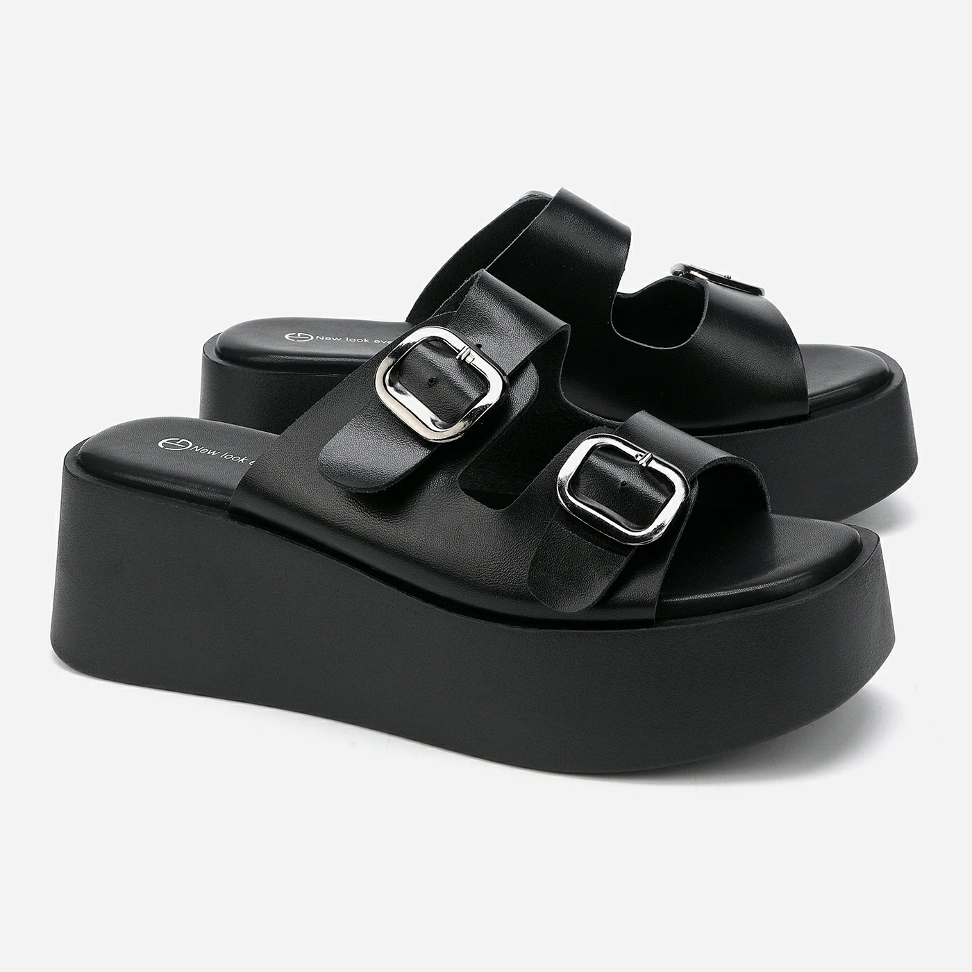 כפכף פלטפורמה שחור 36