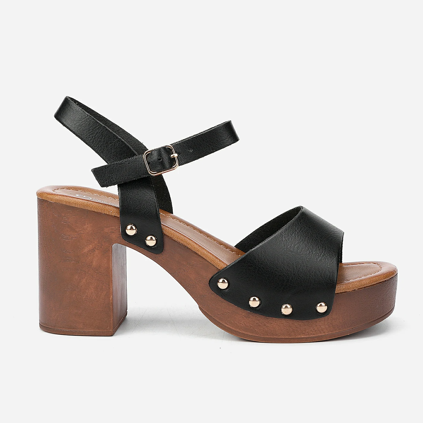 סנדל עקב שחור 36