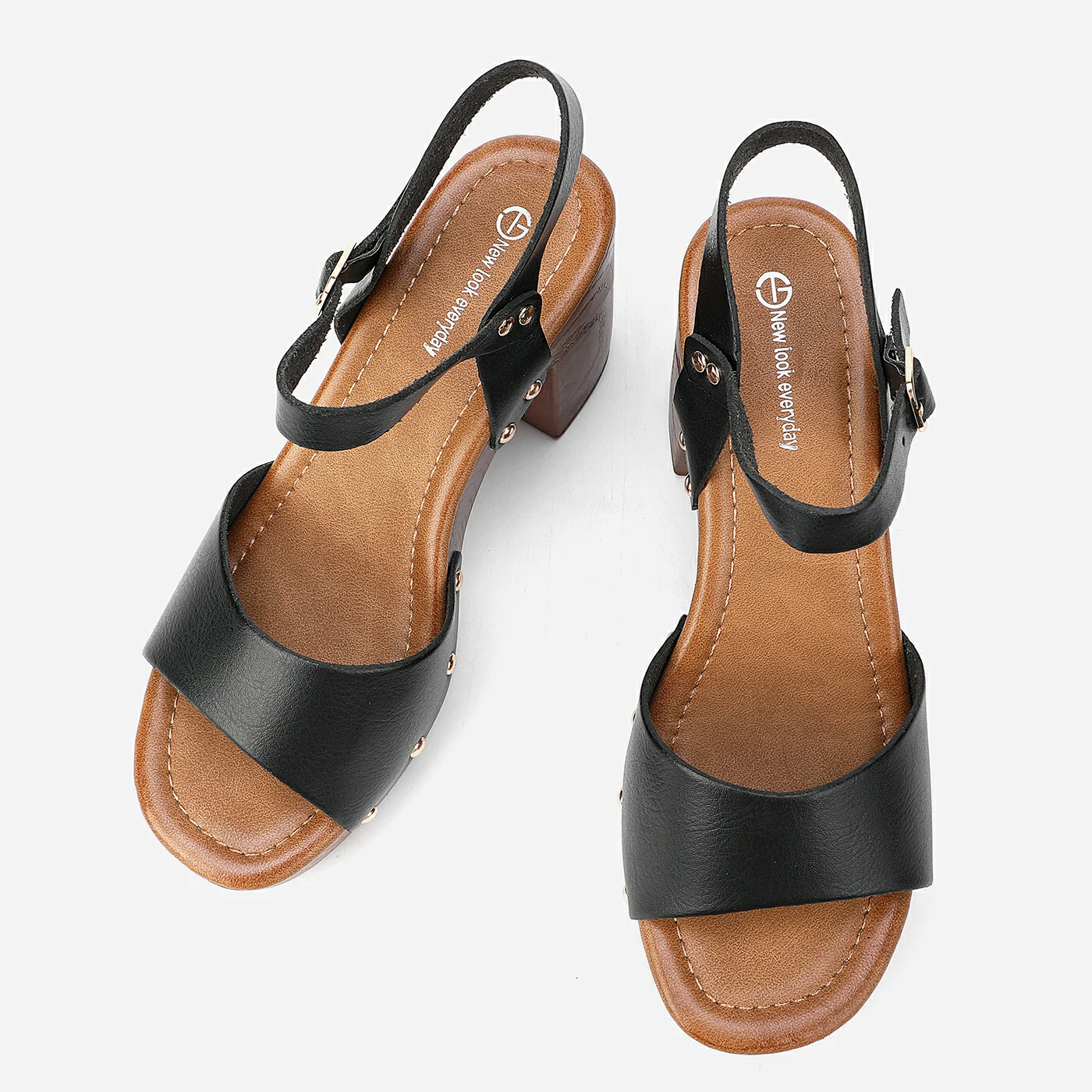 סנדל עקב שחור 36